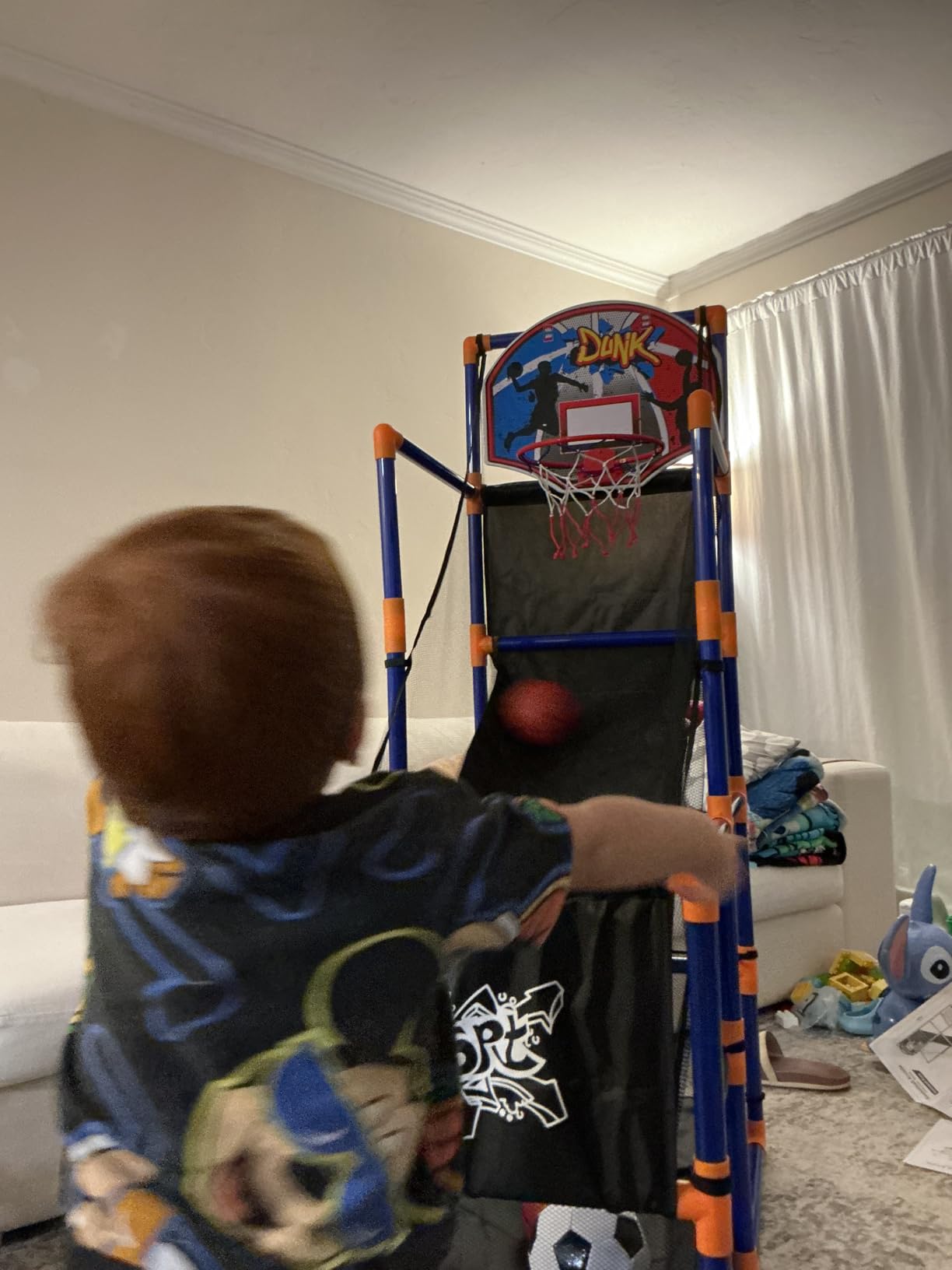 JOYIN Arcade Basketball Game Set with 4 Balls and Hoop for Kids 3 to 12 Years Old Indoor Outdoor Sport Play - Easy Set Up - Air Pump Included - Ideal for Competition - Customer Photo 1