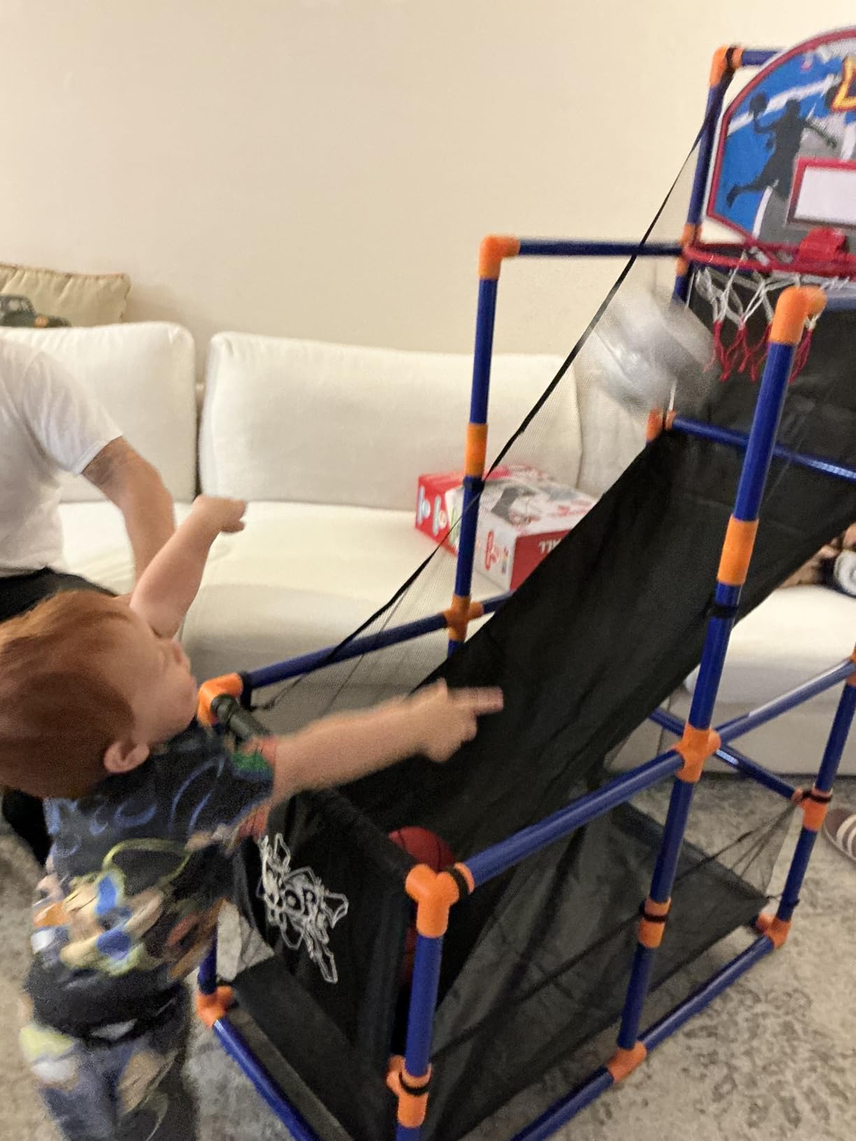 JOYIN Arcade Basketball Game Set with 4 Balls and Hoop for Kids 3 to 12 Years Old Indoor Outdoor Sport Play - Easy Set Up - Air Pump Included - Ideal for Competition - Customer Photo 2