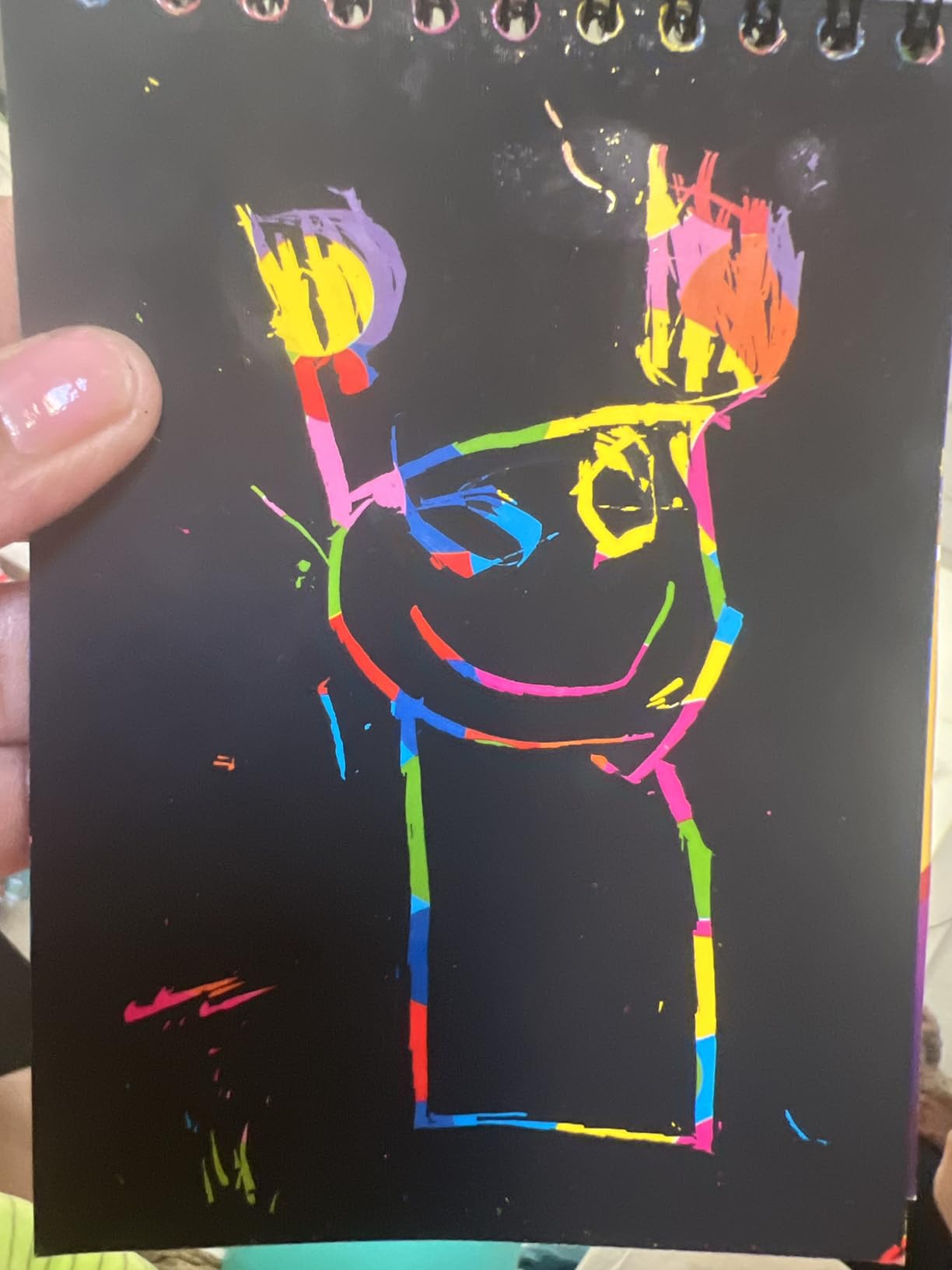 ZMLM Scratch Paper Art-Crafts Gift: 2 Pack Rainbow Notebooks Supplies Toys Easter Basket Stuffers for 3 4 5 6 7 8 9 10 Years Old Girls and Boys Kids Birthday Party Games (Pink) - Customer Photo 2