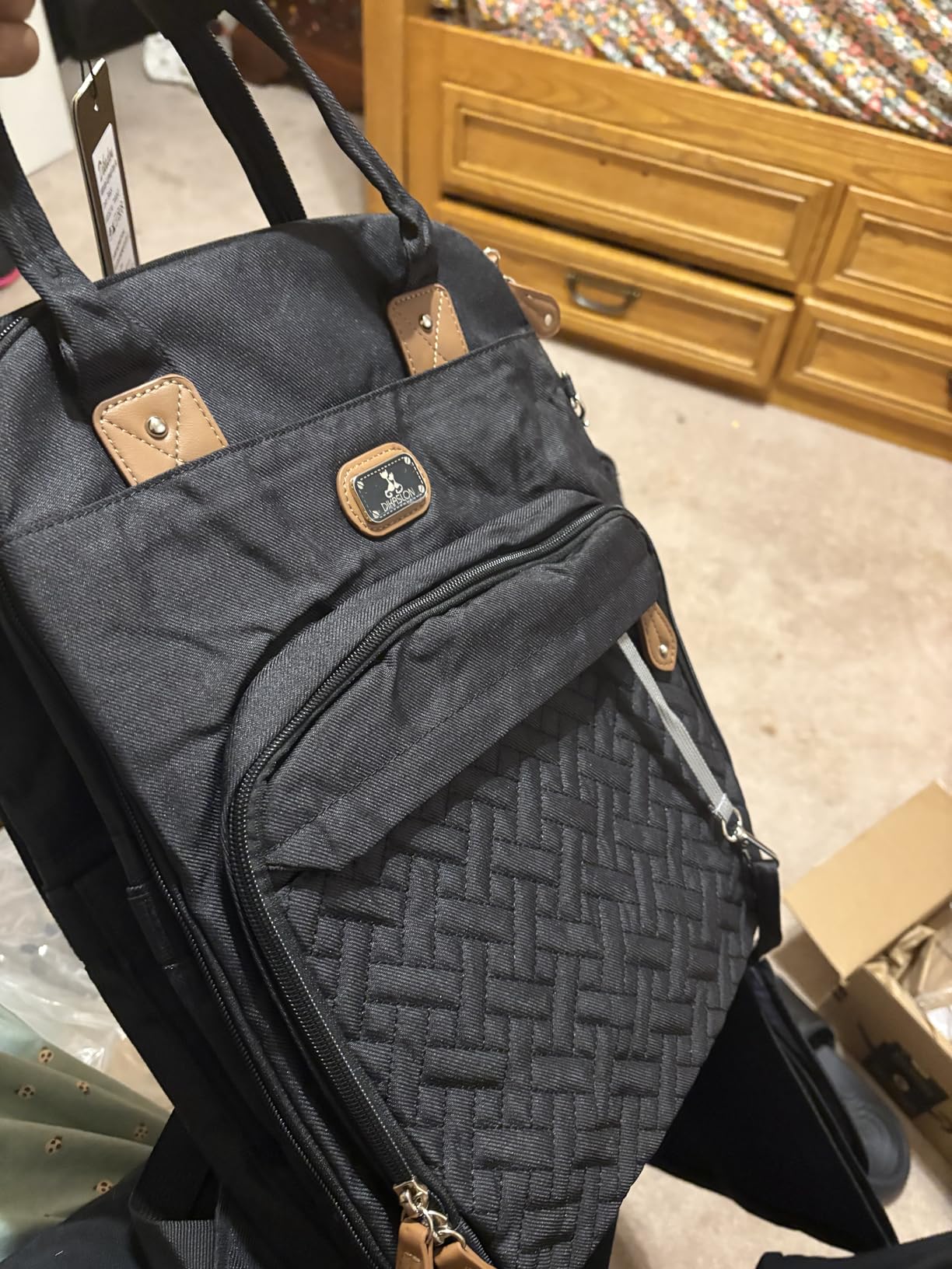 Dikaslon Diaper Bag Backpack with Portable Changing Pad, Pacifier Case and Stroller Straps, Large Unisex Baby Bags for Boys Girls, Multipurpose Travel Back Pack Moms Dads, Black Customer Review Dikaslon Diaper Bag Backpack with Portable Changing Pad, Pacifier Case and Stroller Straps, Large Unisex Baby Bags for Boys Girls, Multipurpose Travel Back Pack Moms Dads, Black - Customer Photo 2