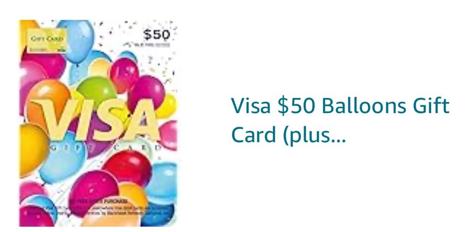 Visa $50 Balloons Gift Card (plus $4.95 Purchase Fee) - Customer Photo 1