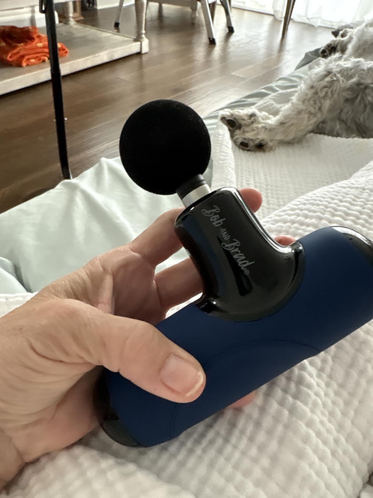 BOB AND BRAD Q2 Mini Massage Gun, Pocket-Sized Deep Tissue Massager Gun, Portable Percussion Muscle Massager Gun, Ultra Small & Quiet Muscle Massage Gun with Carry Case, Home Gym Travel, Black - Customer Photo 1