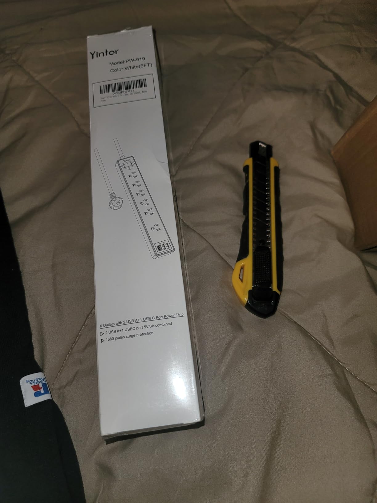 6Ft Power Strip Surge Protector - Yintar Extension Cord with 6 AC Outlets and 3 USB Ports for for Home, Office, Dorm Essentials, 1680 Joules, ETL Listed, (Black) Customer Review 6Ft Power Strip Surge Protector - Yintar Extension Cord with 6 AC Outlets and 3 USB Ports for for Home, Office, Dorm Essentials, 1680 Joules, ETL Listed, (Black) - Customer Photo 1