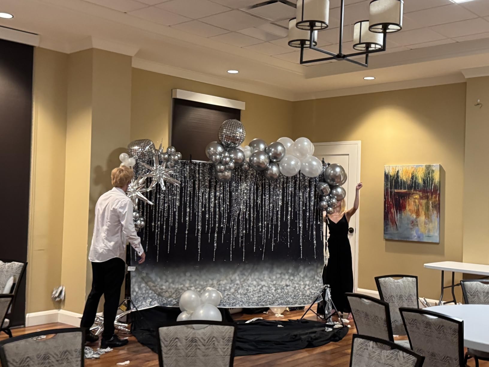 Black Backdrop for Photography Durable Fabric Background Photo Backdrop Video Photography Studio (5x7ft, Black) - Customer Photo 2