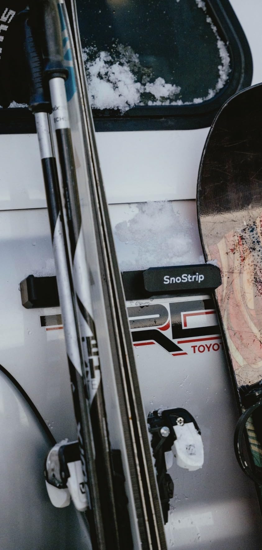 SnoStrip | The Original Protective Magnetic Ski & Snowboard Holder for The Side of Your Vehicle for Paint and Gear Protection - Customer Photo 1