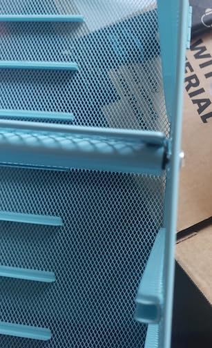 Marbrasse 6 Tier Paper Organizer Letter Tray - Mesh Desk File Organizer with Handle, Paper Sorter Organizer for Letter/A4 Office File Folder Holder - Black - Customer Photo 1