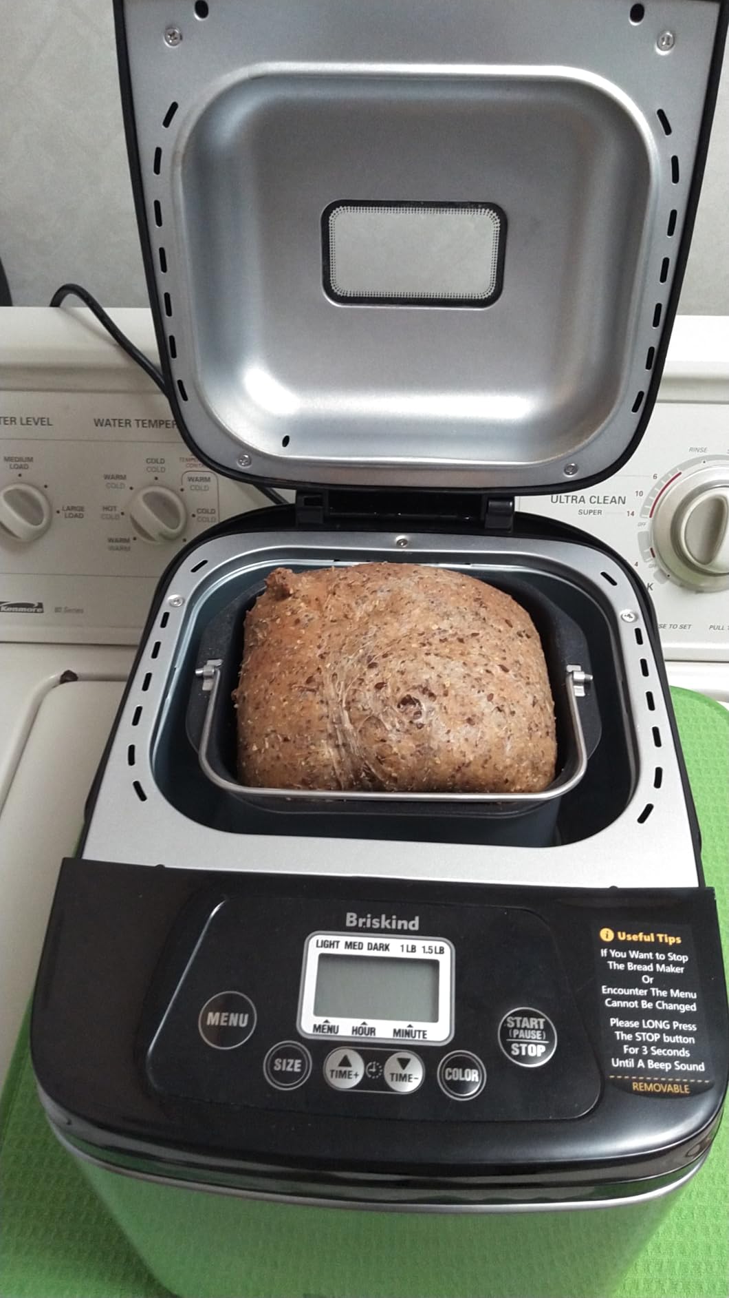 19-in-1 Compact Bread Maker Machine, 1.5 lb / 1 lb Loaf Small Breadmaker with Carrying Handle, Including Gluten Free, Dough, Jam, Yogurt Menus, Bake Evenly, Automatic Keep Warm, 3 Crust Color - Customer Photo 1