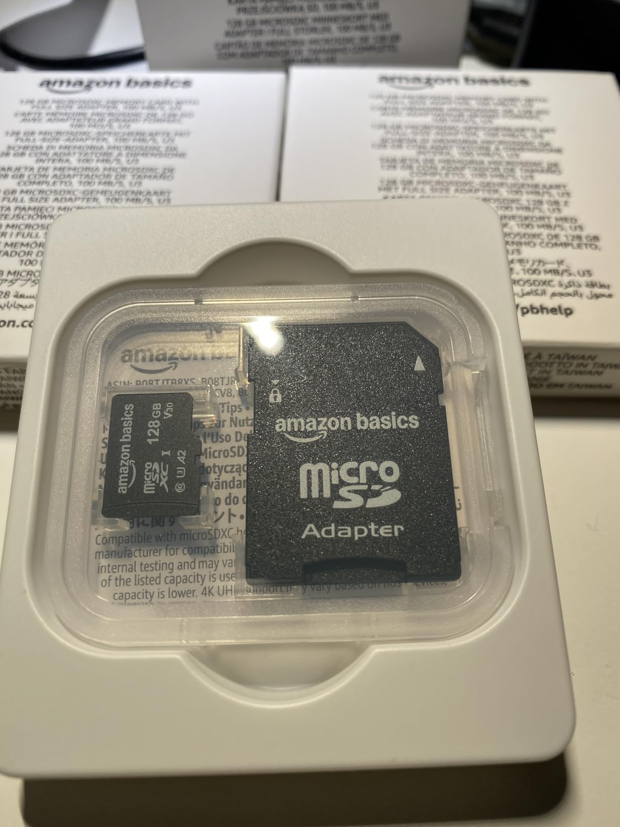 Amazon Basics Micro SDXC Memory Card with Full Size Adapter, A2, U3, Read Speed up to 100 MB/s, 128 GB, Black Customer Review Amazon Basics Micro SDXC Memory Card with Full Size Adapter, A2, U3, Read Speed up to 100 MB/s, 128 GB, Black - Customer Photo 2