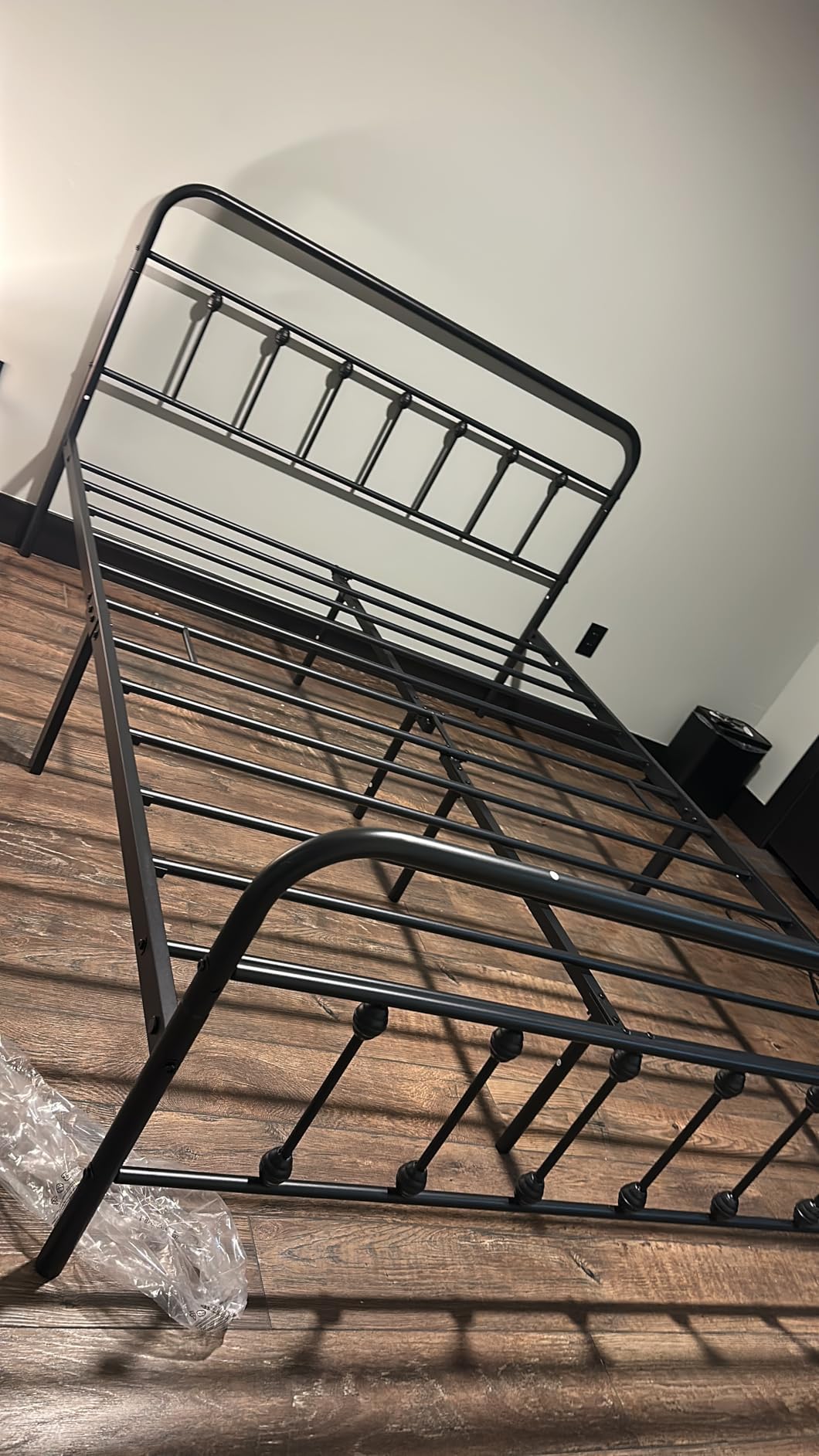 Yaheetech Classic Metal Platform Bed Frame Mattress Foundation with Victorian Style Iron-Art Headboard/Footboard/Under Bed Storage/No Box Spring Needed/Queen Size Black - Customer Photo 1