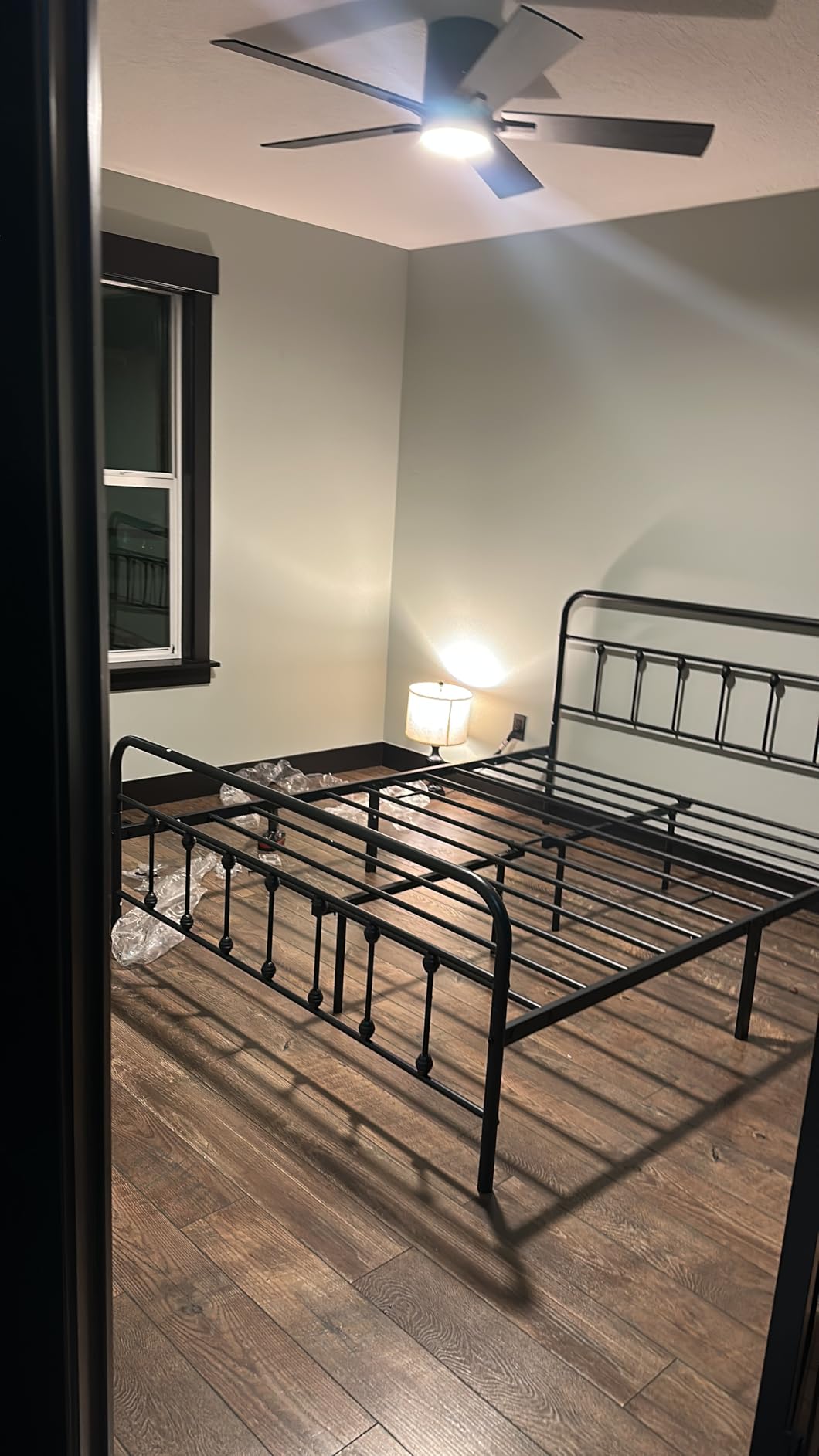 Yaheetech Classic Metal Platform Bed Frame Mattress Foundation with Victorian Style Iron-Art Headboard/Footboard/Under Bed Storage/No Box Spring Needed/Queen Size Black - Customer Photo 2