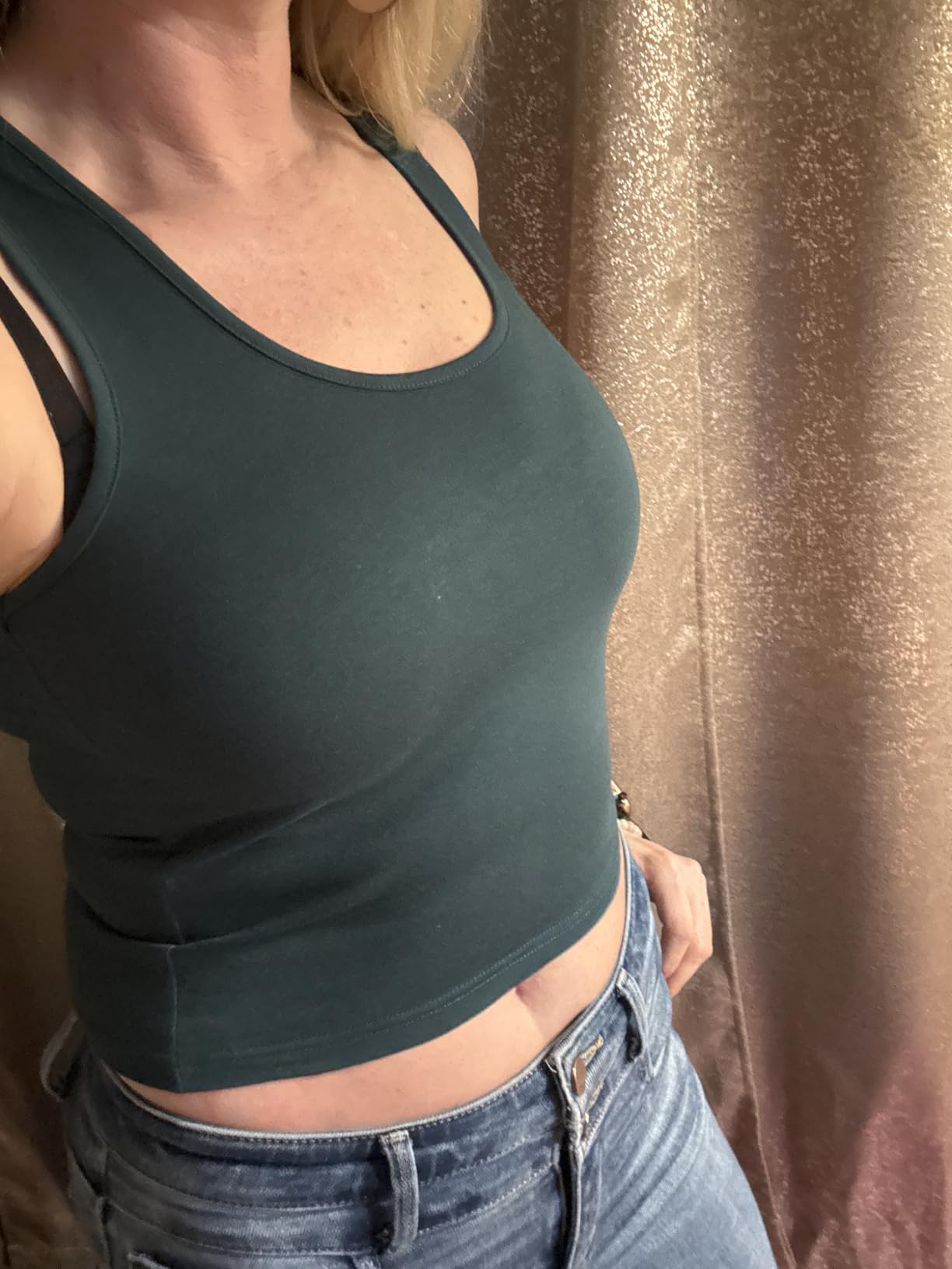 Porvike Sports Crop Tank Tops for Women Cropped Workout Tops Racerback Running Yoga Tanks Cotton Sleeveless Gym Shirts 3 Pack - Customer Photo 1