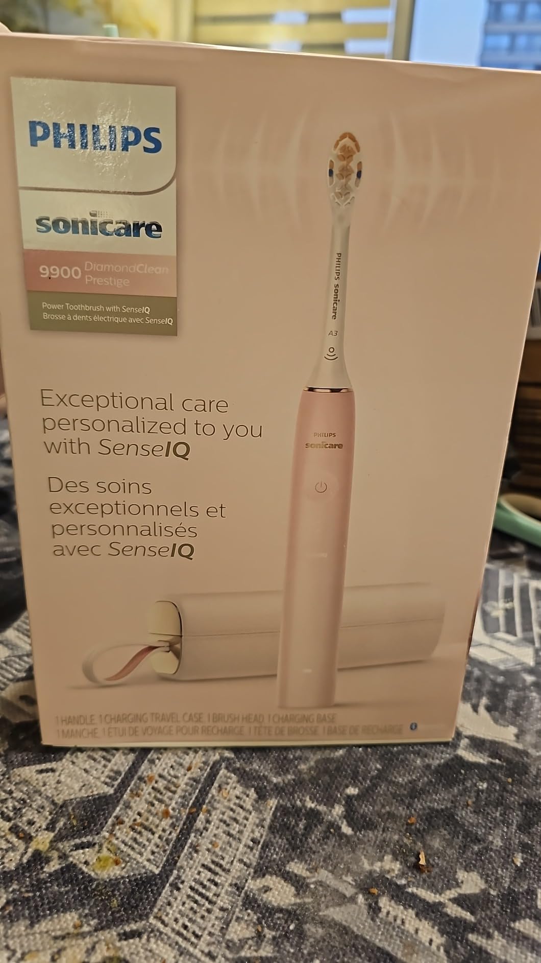 Philips Sonicare DiamondClean 9900 Prestige Electric Toothbrush - with SenseIQ Technology and Advanced AI App, 5 Brushing Modes, 3 Intensity Levels, Charging Travel Case,Midnight Blue, Model HX9990/12 - Customer Photo 2