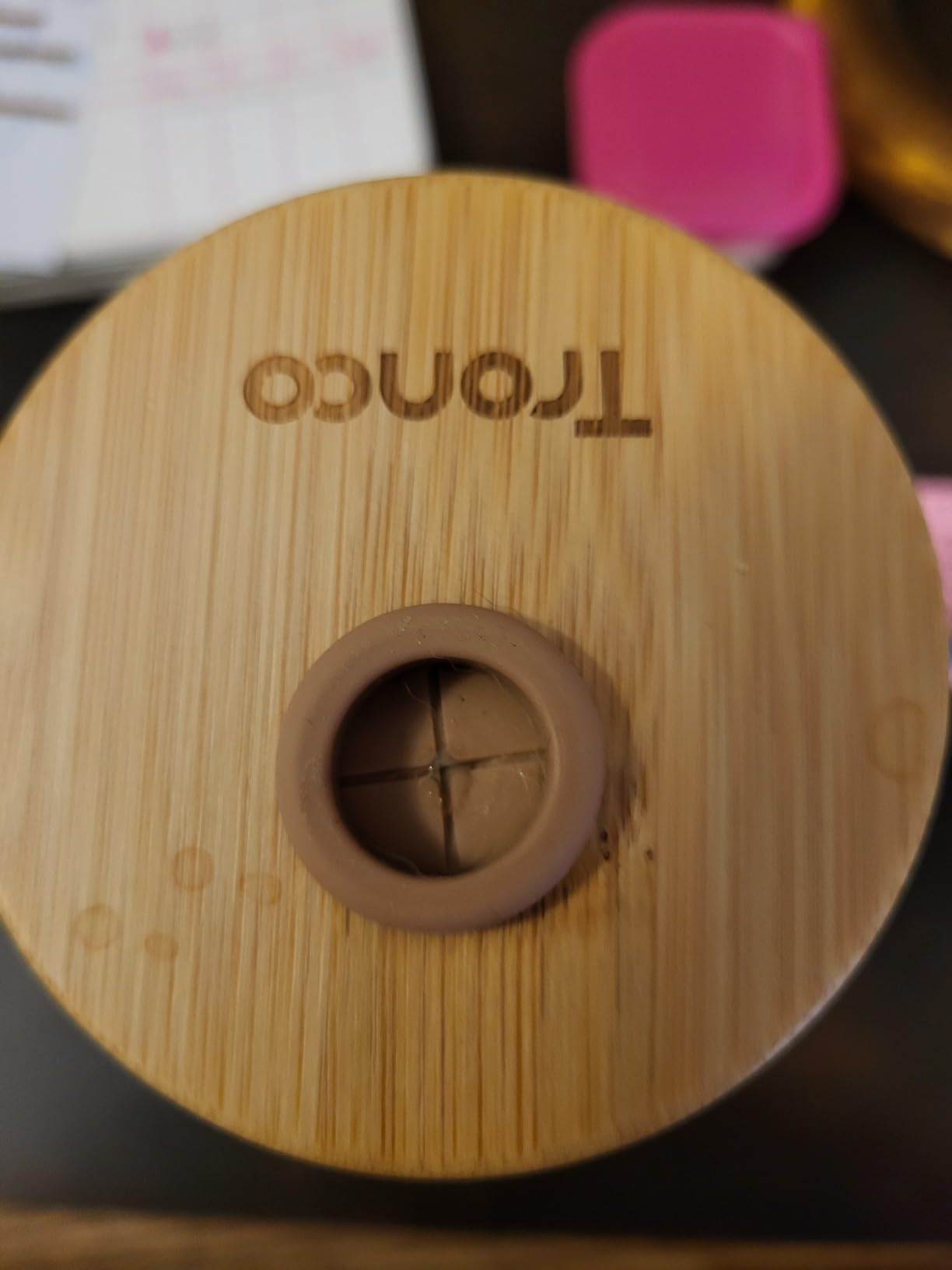 Tronco 20 oz Glass Tumbler with Lid and Straw, Iced Coffee Cup and Smoothie Cup with Bamboo Lids & Protective Silicone Sleeve, Dishwasher Safe, BPA-Free, Glass Cup 1 Pack - Customer Photo 2