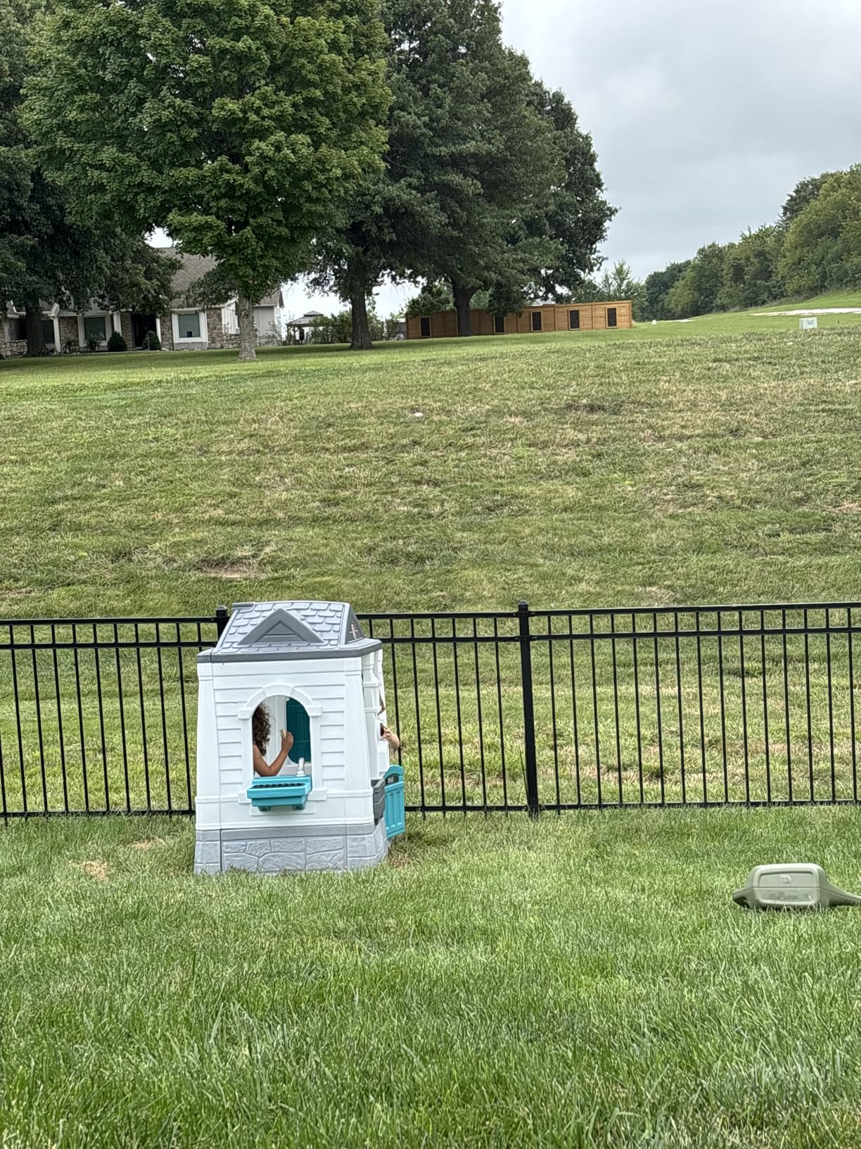 Step2 Neat & Tidy Cottage Kids Playhouse, Indoor/Outdoor Playset, Interactive Play with Sounds, Made of Durable Plastic, for Toddlers 1.5+ Years Old, Grey - Customer Photo 2