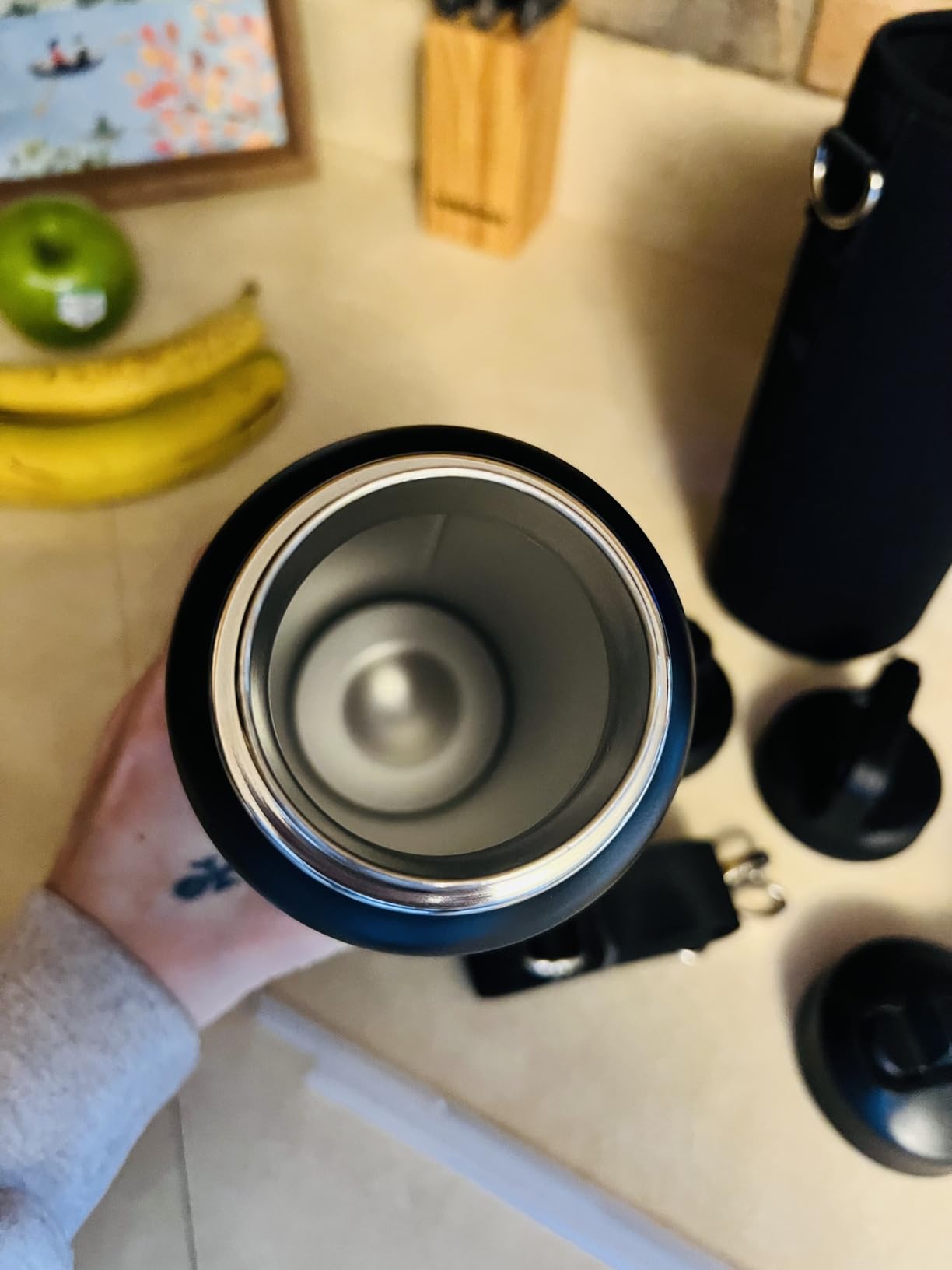 Half Gallon Water Bottle Insulated with Straw & 3 Lids, Coolflask 64 oz Water Jug Large Metal Stainless Steel Wide Mouth for Sports, Gym or Office, Non-BPA Keep Cold 48H Hot 24H, Samurai Cyan Customer Review Half Gallon Water Bottle Insulated with Straw & 3 Lids, Coolflask 64 oz Water Jug Large Metal Stainless Steel Wide Mouth for Sports, Gym or Office, Non-BPA Keep Cold 48H Hot 24H, Samurai Cyan - Customer Photo 1