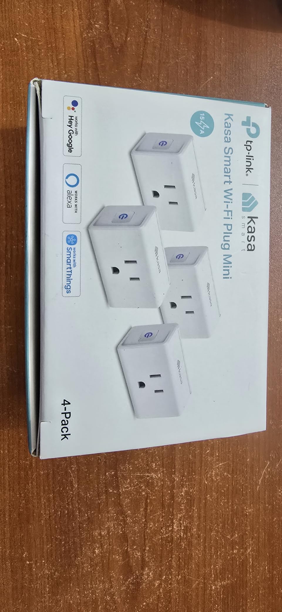 Kasa Smart Plug Mini 15A, Smart Home Wi-Fi Outlet Works with Alexa, Google Home & IFTTT, No Hub Required, UL Certified, 2.4G WiFi Only, 4-Pack(EP10P4) , White Customer Review Kasa Smart Plug Mini 15A, Smart Home Wi-Fi Outlet Works with Alexa, Google Home & IFTTT, No Hub Required, UL Certified, 2.4G WiFi Only, 4-Pack(EP10P4) , White - Customer Photo 2