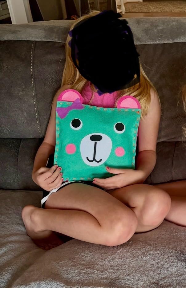 KRAFUN My First Sewing Kit for Beginner Kids Arts & Crafts, 7 Easy DIY Projects of Stuffed Animal Dolls and Plush Pillow Craft, Instructions & Felt, Gift for Girls, Boys, Learn to Sew, Embroidery - Customer Photo 2