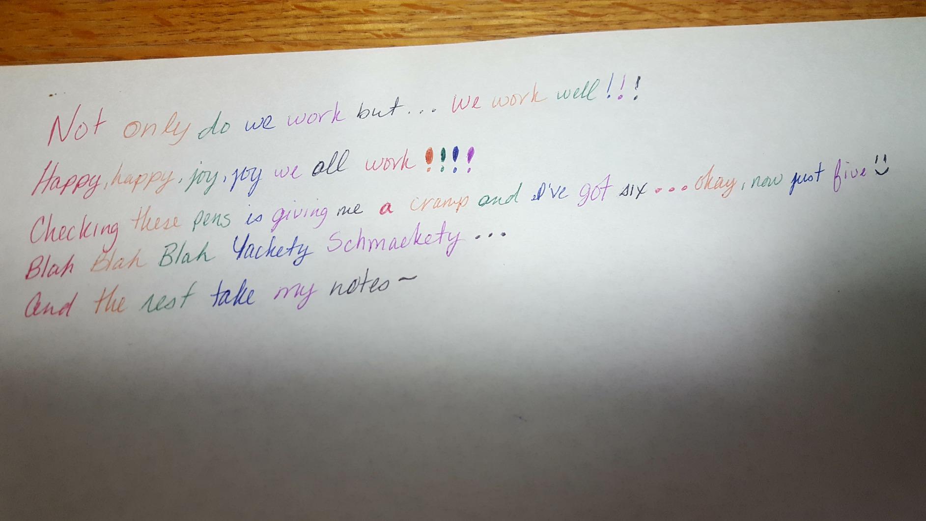 Hieno Supplies Multicolor Pens - 12 Pack of 10-in-1 Retractable Ballpoint Pens - 10 Vivid Colors in Every Pen - 0.5 mm - Best for Smooth Writing - Back to School Supplies - Customer Photo 1