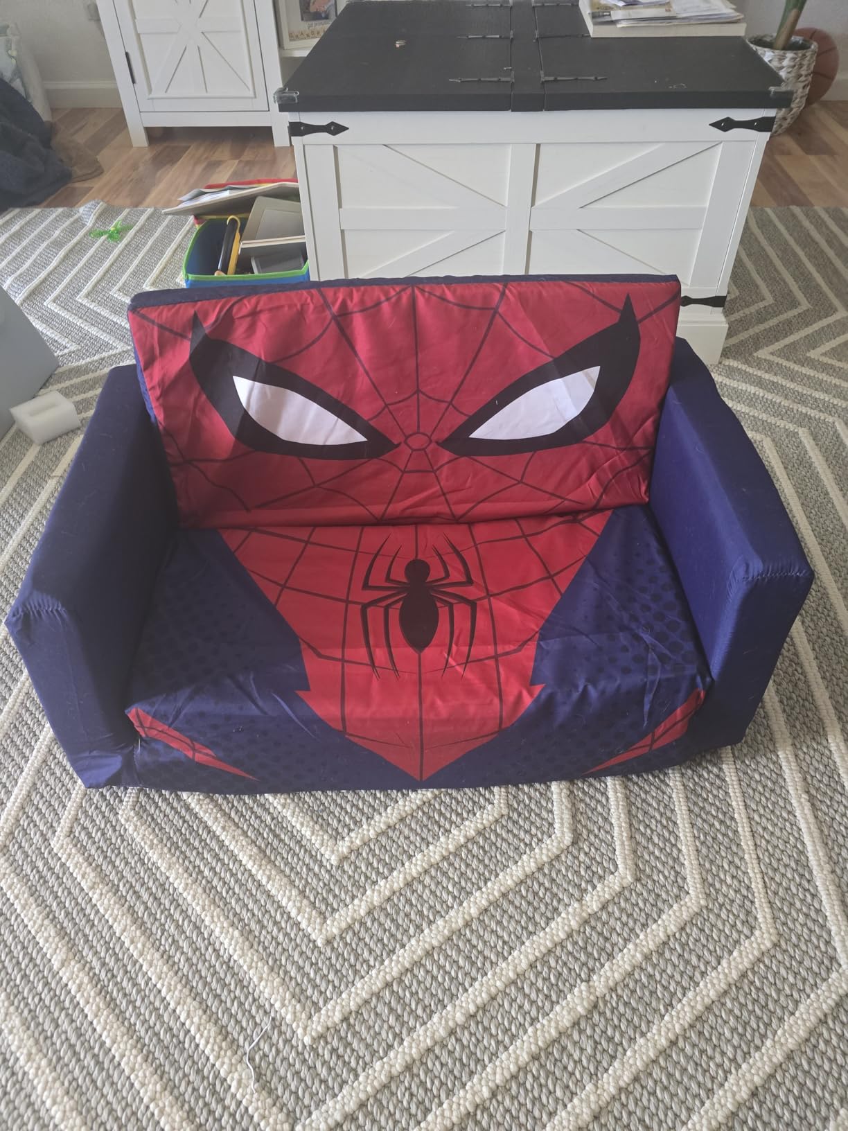 Batman Cozee Flip-Out Sofa - 2-in-1 Convertible Sofa to Lounger for Kids by Delta Children Customer Review Batman Cozee Flip-Out Sofa - 2-in-1 Convertible Sofa to Lounger for Kids by Delta Children - Customer Photo 4