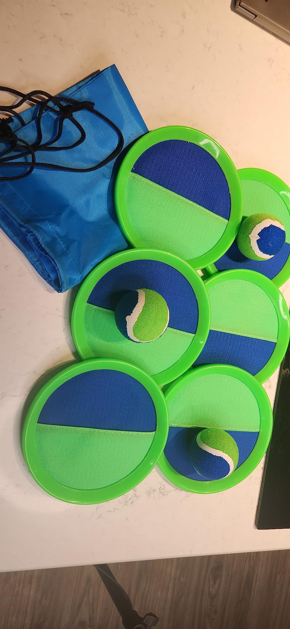 Outside Toys for Kids Ages 4-8 - Toss and Catch Ball Set, Kids Outdoor Games Yard Games for Kids and Adults with 6 Paddles and 3 Balls Toys for 3 4 5 6 7 8 Year Old Boys Girls Birthday - Customer Photo 2