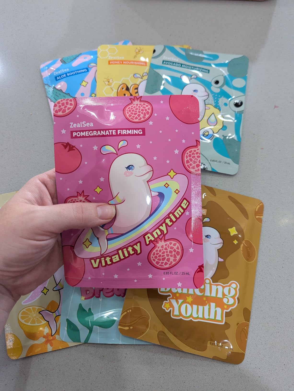 ZealSea Face Masks Skincare, Facial Masks for Women Skin Care, Sheet Masks Beauty with Natural Ingredients, Birthday Party Spa Gift for Kids Teens Girls, Hydrate and Soothe for All Skin Types 7 Pack - Customer Photo 2