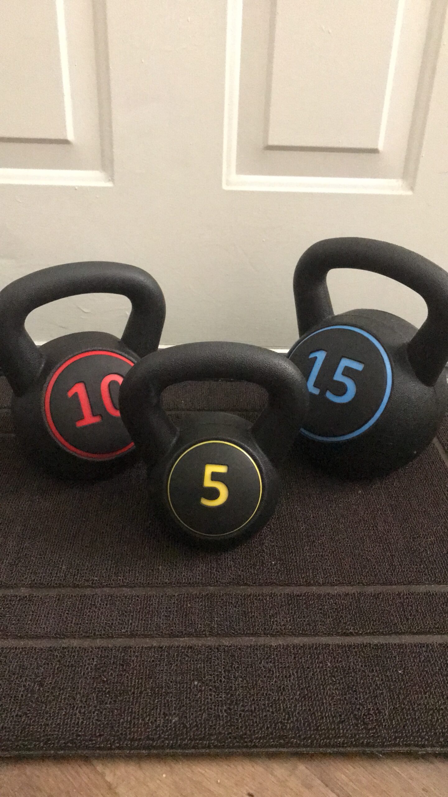 BalanceFrom Vinyl Kettlebell Set, 30/45/50/75 Pound Options – Cement-Filled Strength Training Weights with Ergonomic Grip and Color Coding for Full Body Fitness at Home or Gym - Customer Photo 2