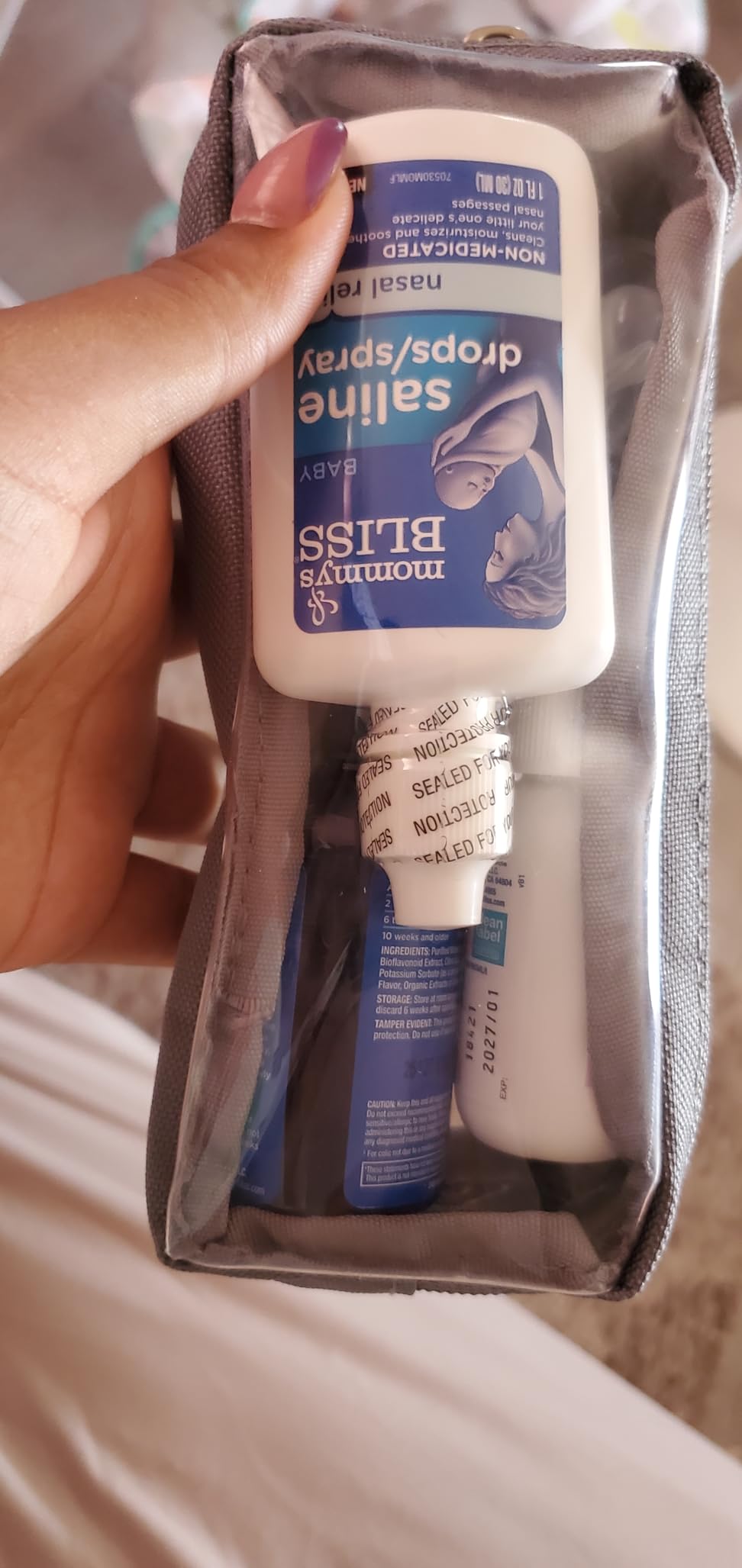 Mommy's Bliss 4-Piece Newborn and Baby Essentials Kit - With Gripe Water, Gas Relief Drops, Vitamin D 400IU, and Saline Drops/Spray - The Perfect Baby Gift. - Customer Photo 2