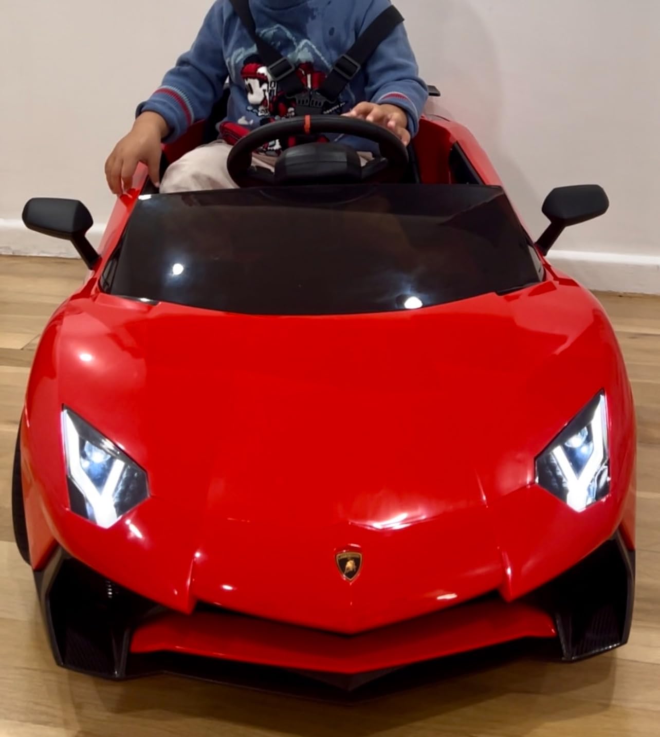 Kidzone Kids Electric Ride On 12V Licensed Lamborghini Lanzador Battery Powered Sports Car Toy with Parent Remote Control & Manual Drive, Bluetooth, LED Lights&Music - Pink - Customer Photo 2