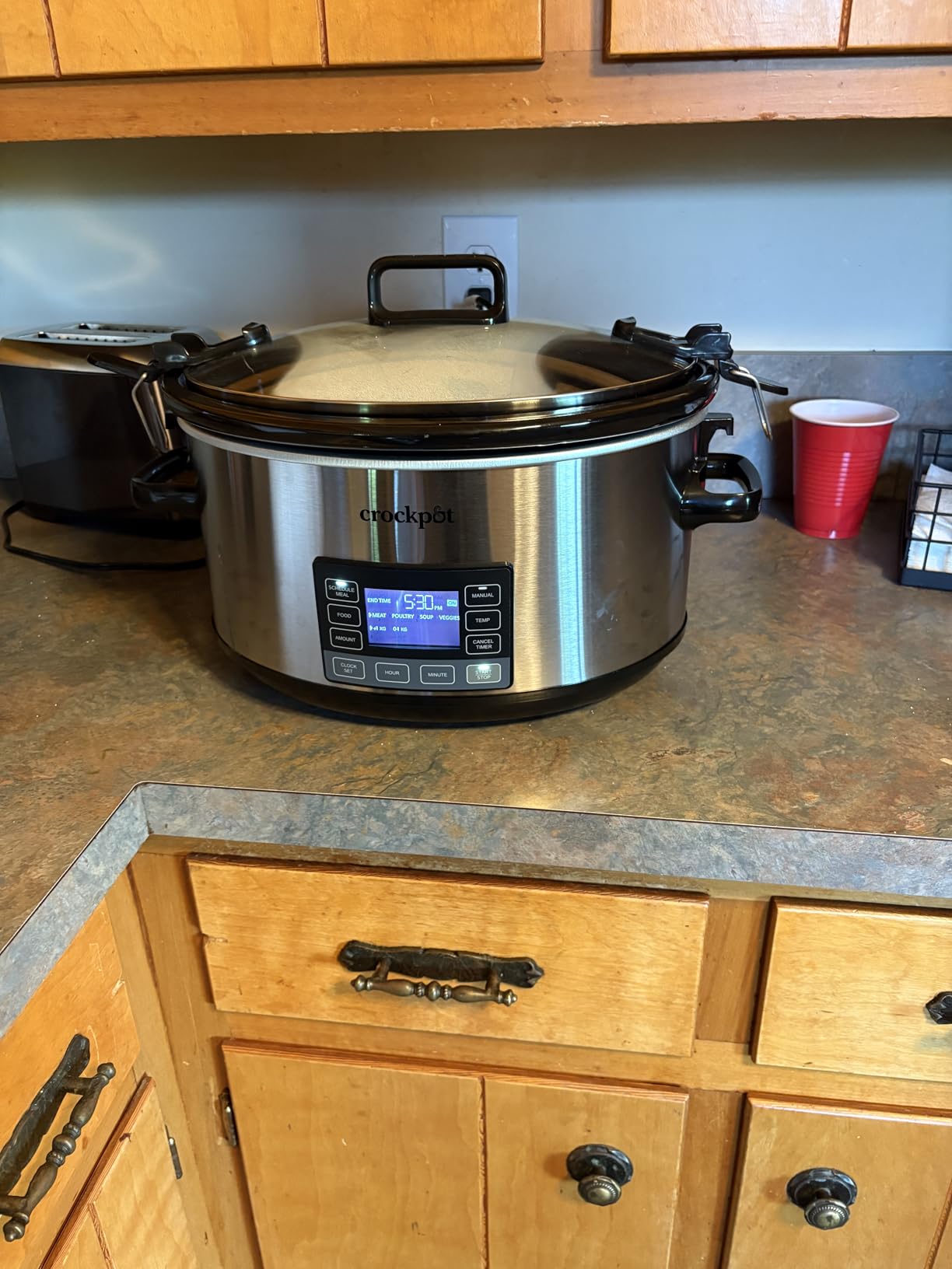 Crock-Pot 7-Quart Slow Cooker, Portable Programmable with Timer, Locking Lid, Stainless Steel; an Essential Kitchen Appliance, Perfect for Families and Gatherings Customer Review Crock-Pot 7-Quart Slow Cooker, Portable Programmable with Timer, Locking Lid, Stainless Steel; an Essential Kitchen Appliance, Perfect for Families and Gatherings - Customer Photo 1