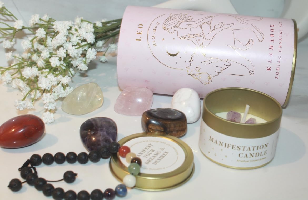Leo Gifts for Women - Leo Crystal Healing Stone Gift Set - 12 Zodiac Signs - Zodiac Gifts - Astrology Gifts for Women - Horoscope Gifts - Birthday Gifts for Women - Customer Photo 1