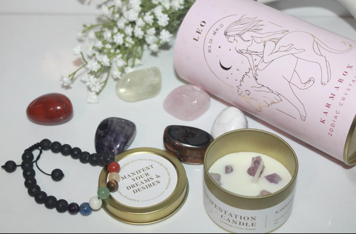 Leo Gifts for Women - Leo Crystal Healing Stone Gift Set - 12 Zodiac Signs - Zodiac Gifts - Astrology Gifts for Women - Horoscope Gifts - Birthday Gifts for Women - Customer Photo 2