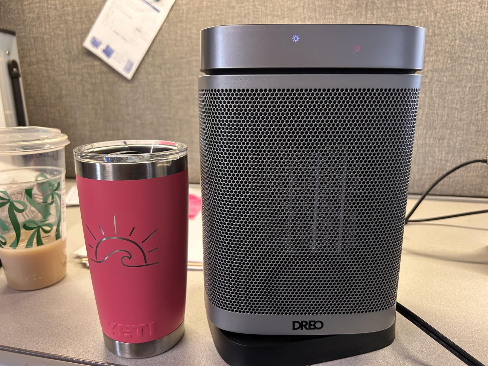 Dreo Space Heater, 1500W Portable Electric Heaters for Indoor Use, PTC Ceramic Heater for Office with Remote, Thermostat, 70°Oscillation, 12H Timer, 5 Modes, Safe Quiet Room Heater for Bedroom - Customer Photo 2