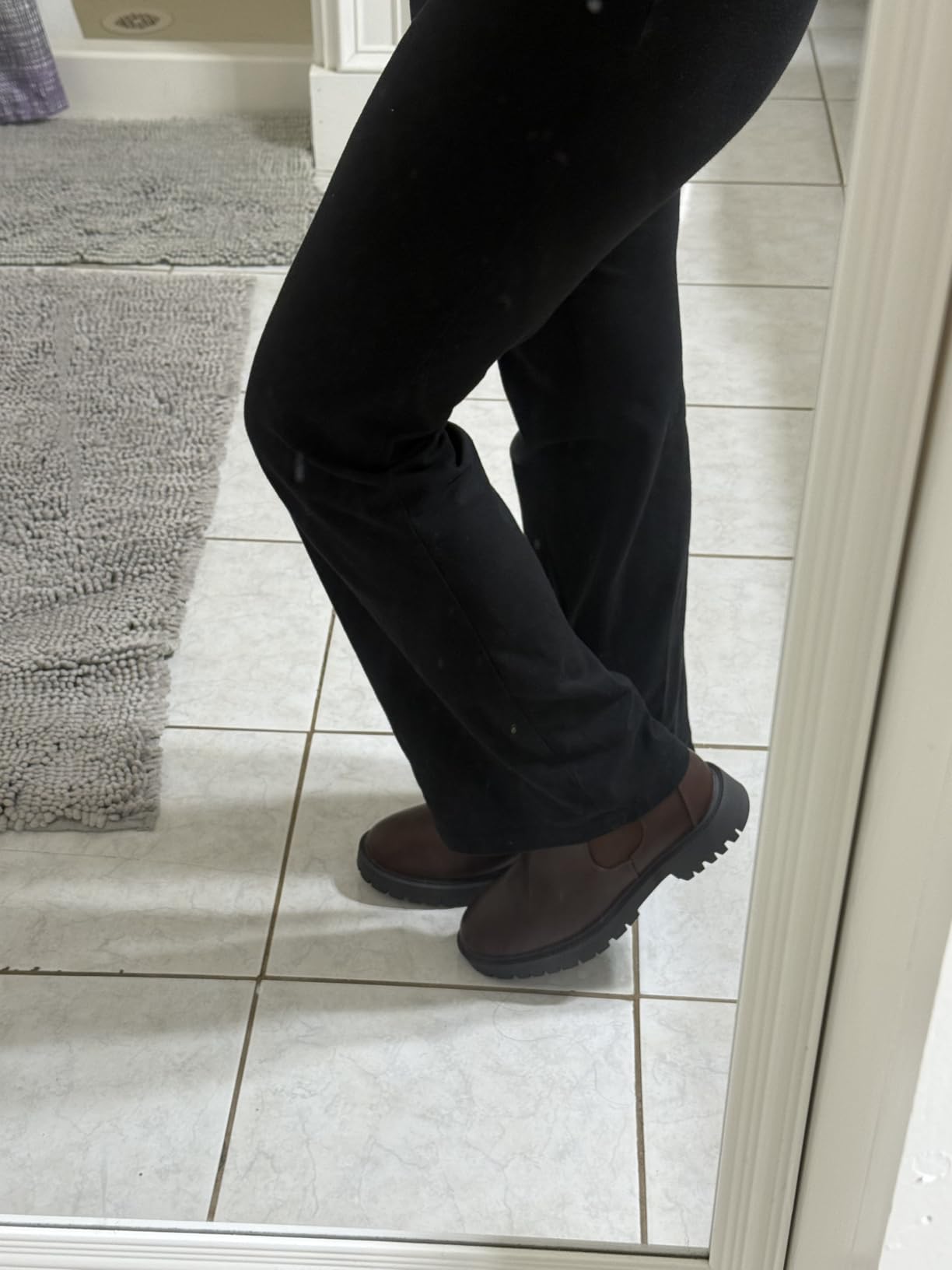 DREAM PAIRS Women's Low Heel Chelsea Ankle Boots Fashion Slip On Elastic Fall Booties Shoes - Customer Photo 5