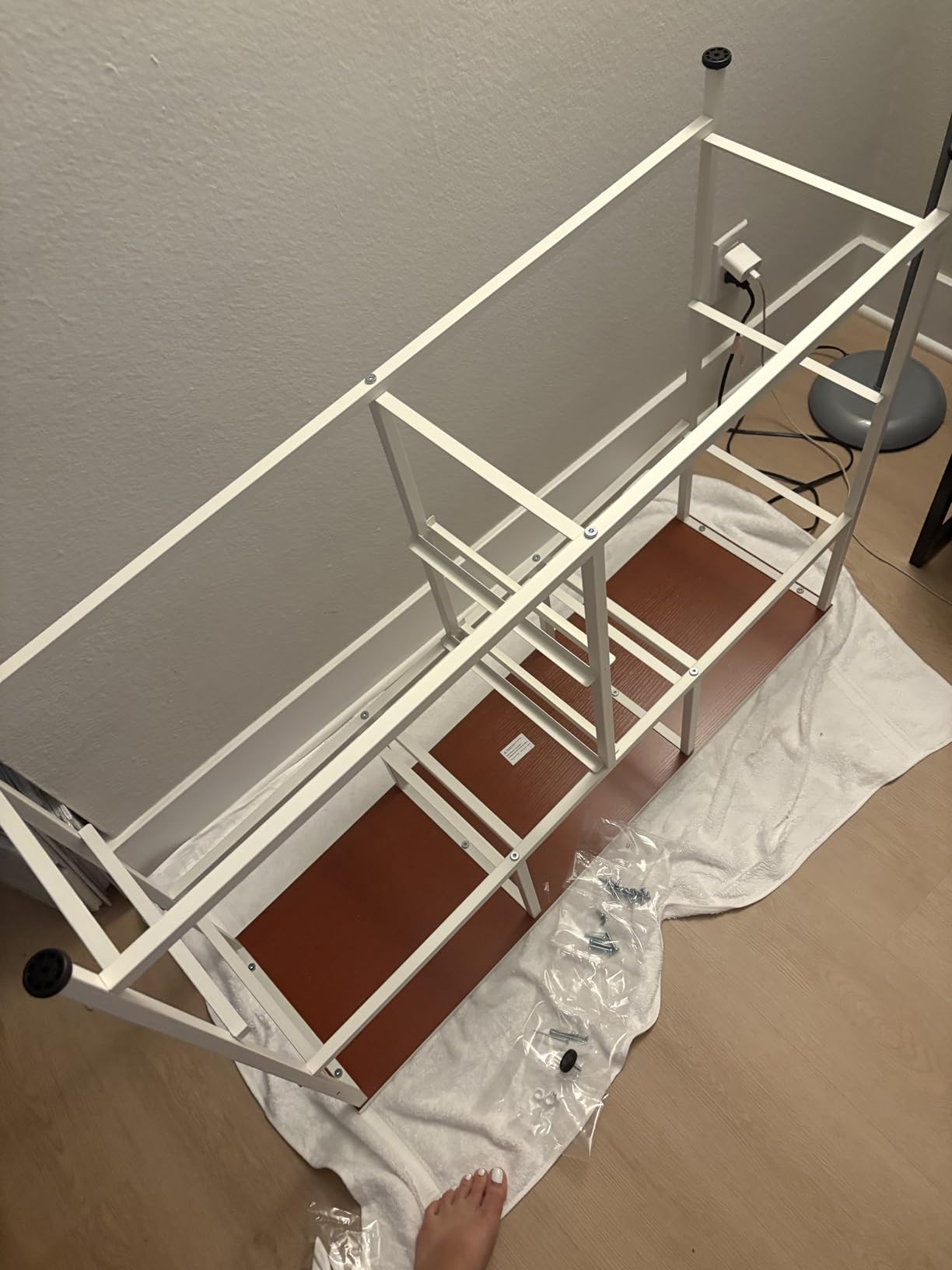 WLIVE 7 Drawer Dresser TV Stand, Entertainment Center, Media Console Table with Metal Frame and Wood Top for TV up to 45 inch, Chest of Drawers for Bedroom, Living Room, Black and Rustic Brown - Customer Photo 2