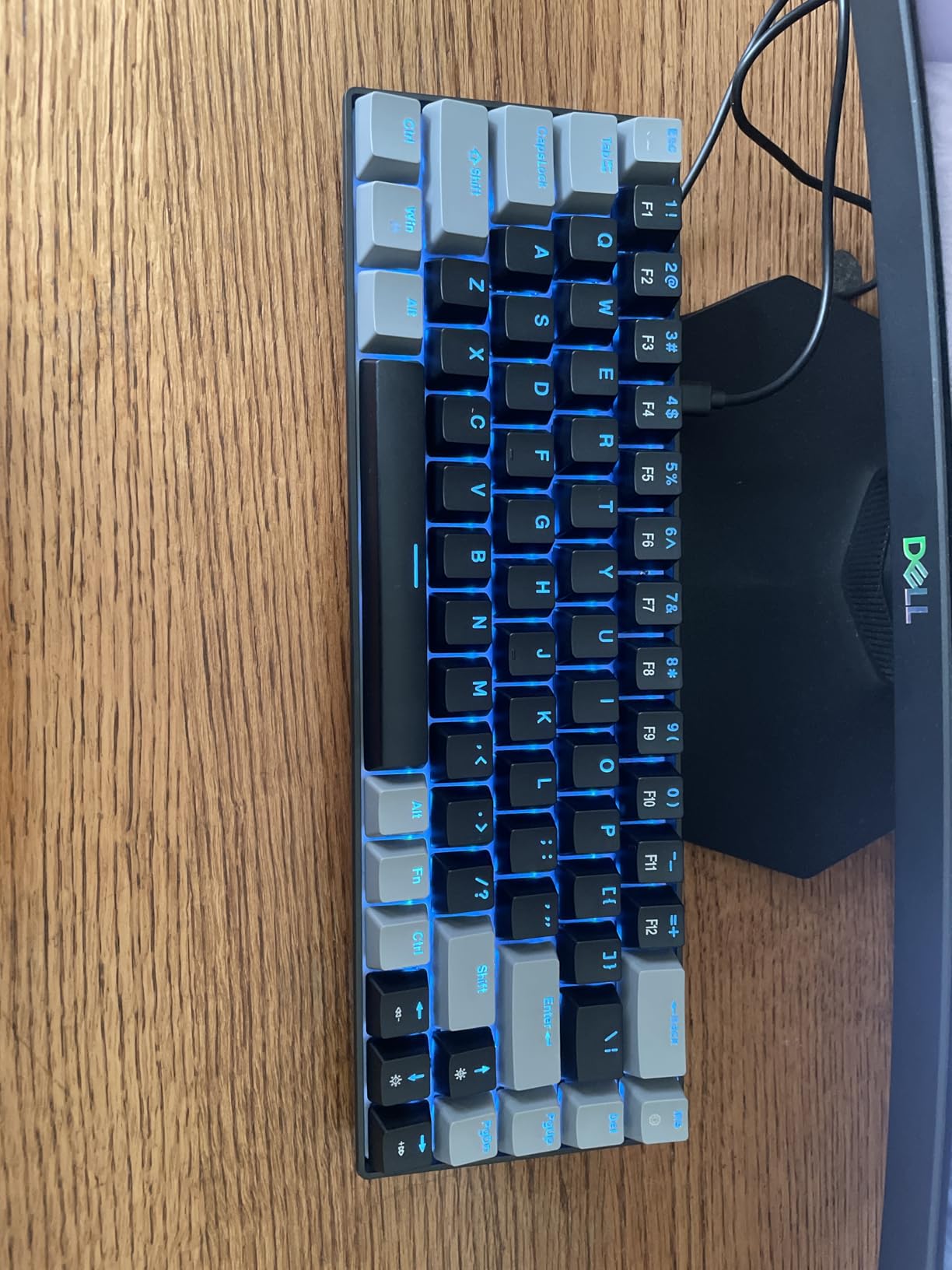 MageGee Portable 60% Mechanical Gaming Keyboard, MK-Box LED Backlit Compact 68 Keys Mini Wired Office Keyboard with Red Switch for Windows Laptop PC Mac - Black/Grey - Customer Photo 4