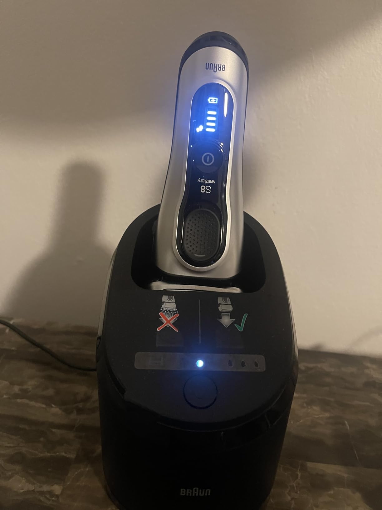 Braun Electric Razor for Men, Series 8 8457cc Electric Foil Shaver with Precision Beard Trimmer, Cleaning & Charging SmartCare Center, Galvano Silver - Customer Photo 1