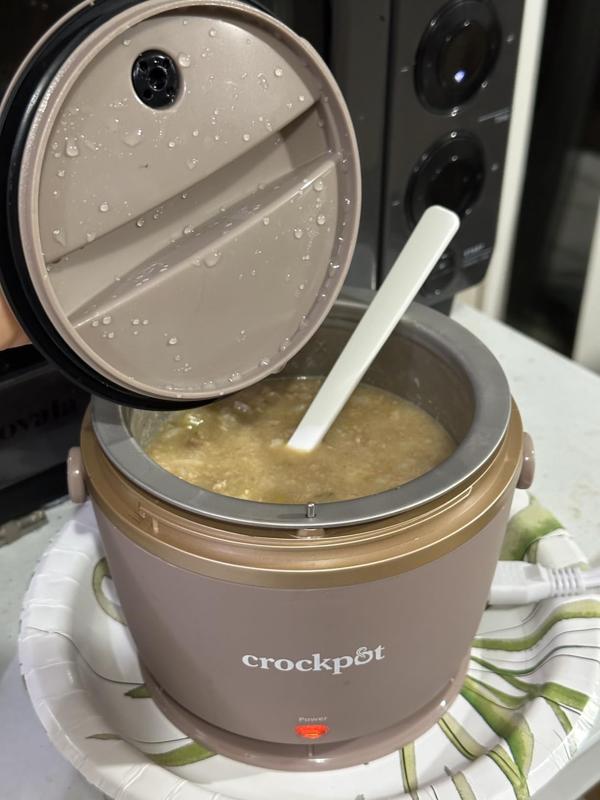 Crock-Pot 20-Ounce Electric Lunch Box, Portable Food Warmer, Faded Blue, Perfect for Travel, Car, On-the-Go, Keeps Food Warm, Spill-Free, Dishwasher-Safe, Ideal Gift for Men and Women - Customer Photo 5