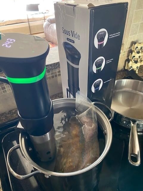 Sous Vide Machines, Sous Vide Cooker, 1000 Watts Immersion Circulators with Recipe, Accurate Temperature and Time Control - Customer Photo 2