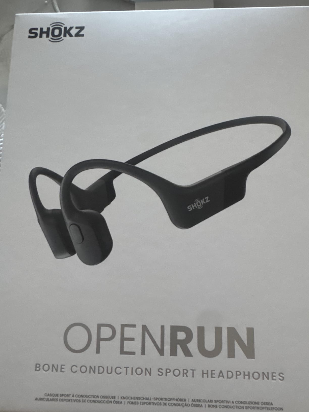 SHOKZ OpenRun Bone Conduction Headphones,Open-Ear Bluetooth Wireless Sport Headphones for Running & Workout,Sweat Resistant, Long 8H Playtime,Mic,Hair Band-Standard-Black - Customer Photo 1