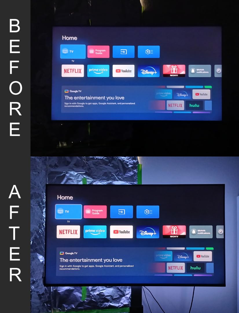 LED Lights for TV, 16.4ft LED Lights for 45-75 Inch TVs, RGB TV Backlight Behind, Music Sync Bluetooth APP & Remote Control Strip Lights USB Powered for Bedroom, Gaming, Home Décor Customer Review LED Lights for TV, 16.4ft LED Lights for 45-75 Inch TVs, RGB TV Backlight Behind, Music Sync Bluetooth APP & Remote Control Strip Lights USB Powered for Bedroom, Gaming, Home Décor - Customer Photo 1