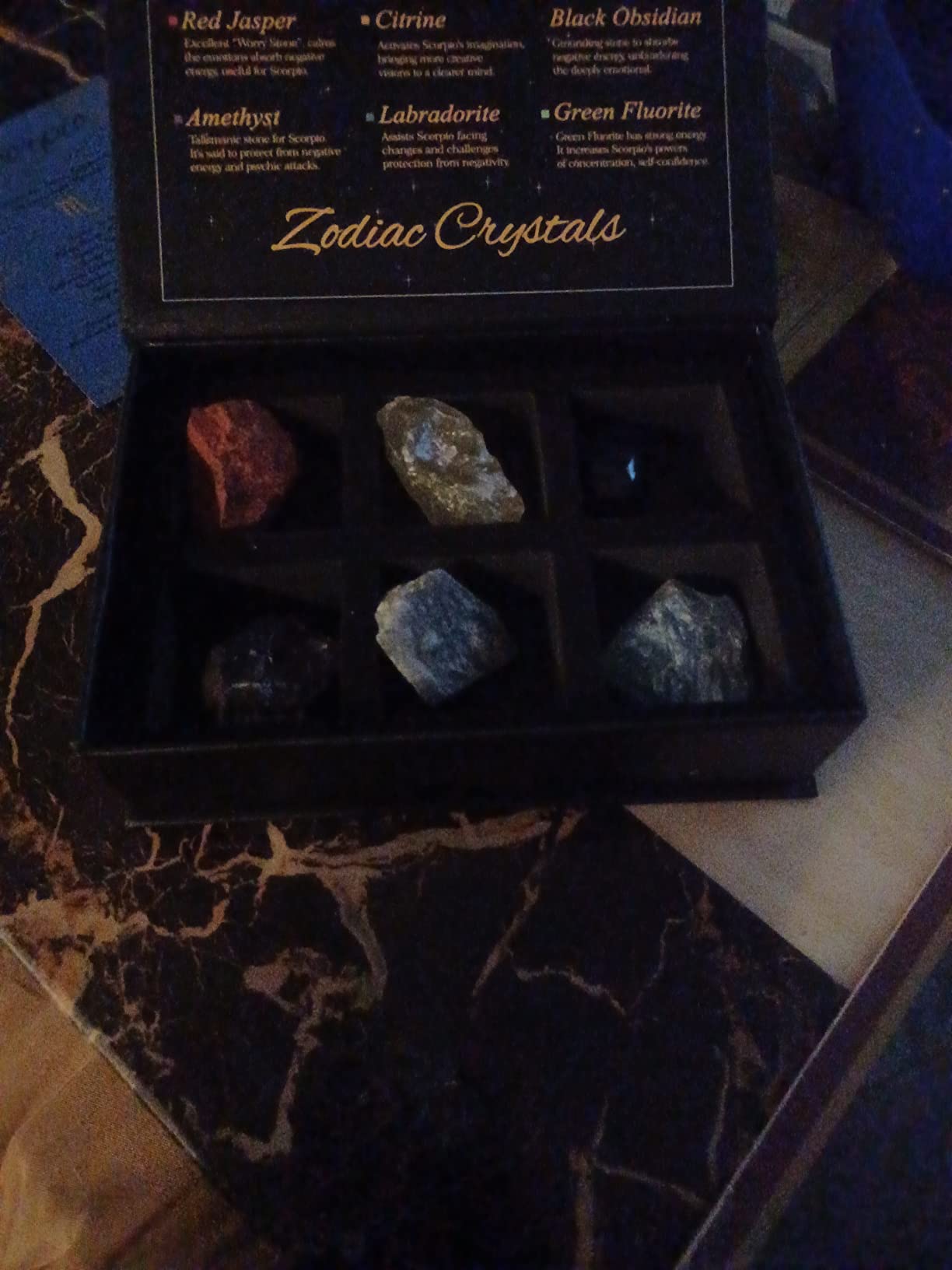 Sagittarius Crystals Gift Set, Zodiac Signs Healing Crystals Birthstones with Horoscope Box Set Sagittarius Astrology Crystals Healing Stones Gifts - Customer Photo 3
