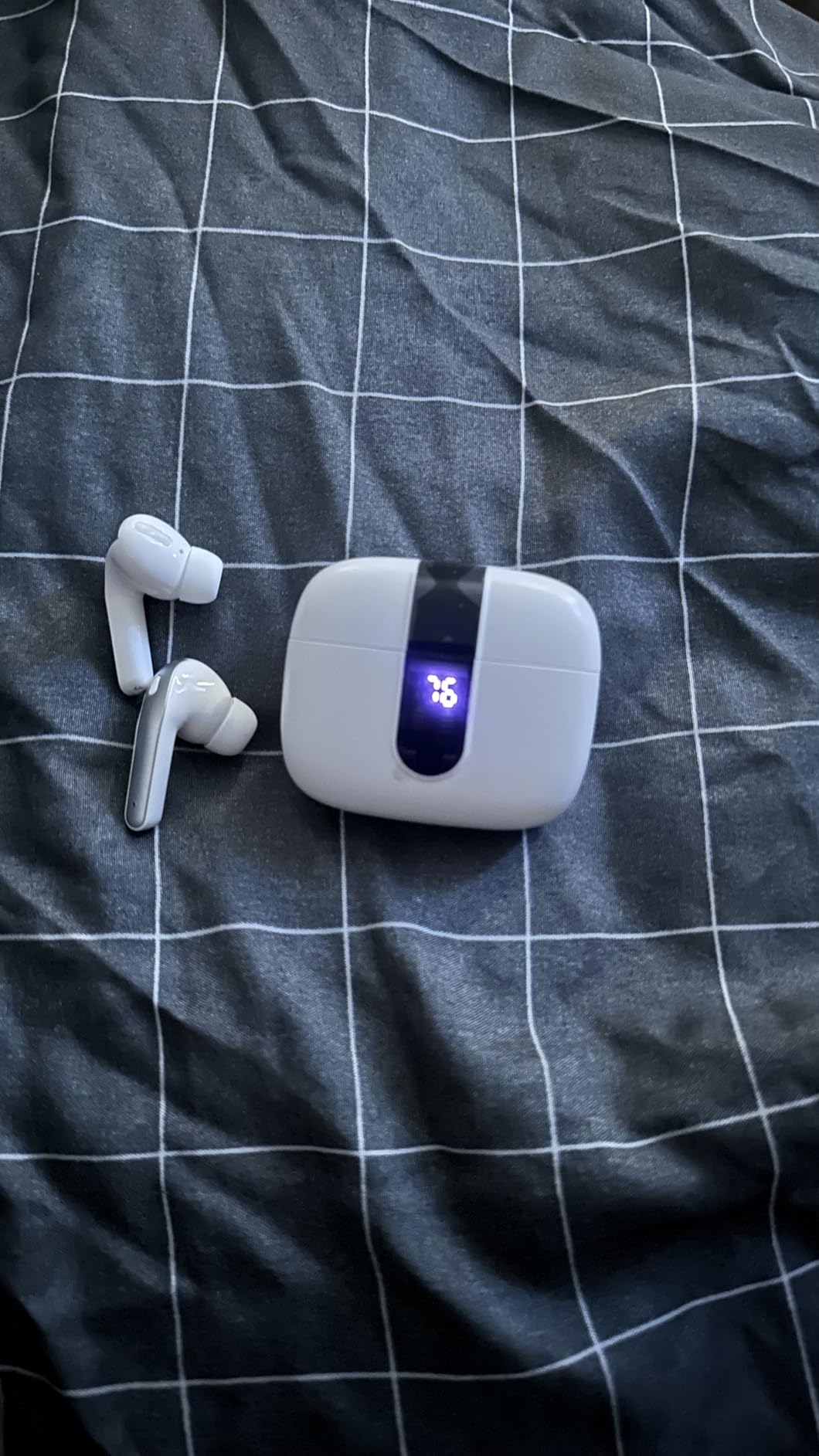 TAGRY Bluetooth Headphones True Wireless Earbuds 60H Playback LED Power Display Earphones with Wireless Charging Case IPX5 Waterproof in-Ear Ear buds with Mic for TV Smart Phone Laptop Computer Sports Customer Review TAGRY Bluetooth Headphones True Wireless Earbuds 60H Playback LED Power Display Earphones with Wireless Charging Case IPX5 Waterproof in-Ear Ear buds with Mic for TV Smart Phone Laptop Computer Sports - Customer Photo 2