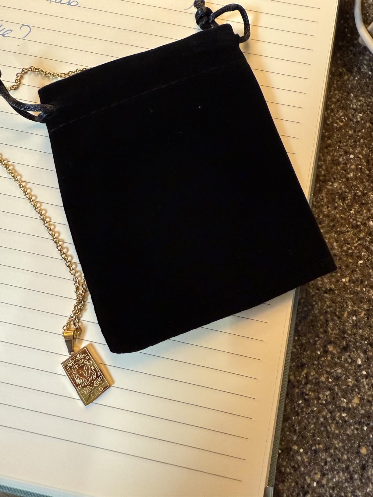 Zodiac Sign Necklace for Women Constellation Tarot Card Pendant Double Sided Gold Stainless Steel Waterproof NonTarnish Friendship Jewelry Gift - Customer Photo 2