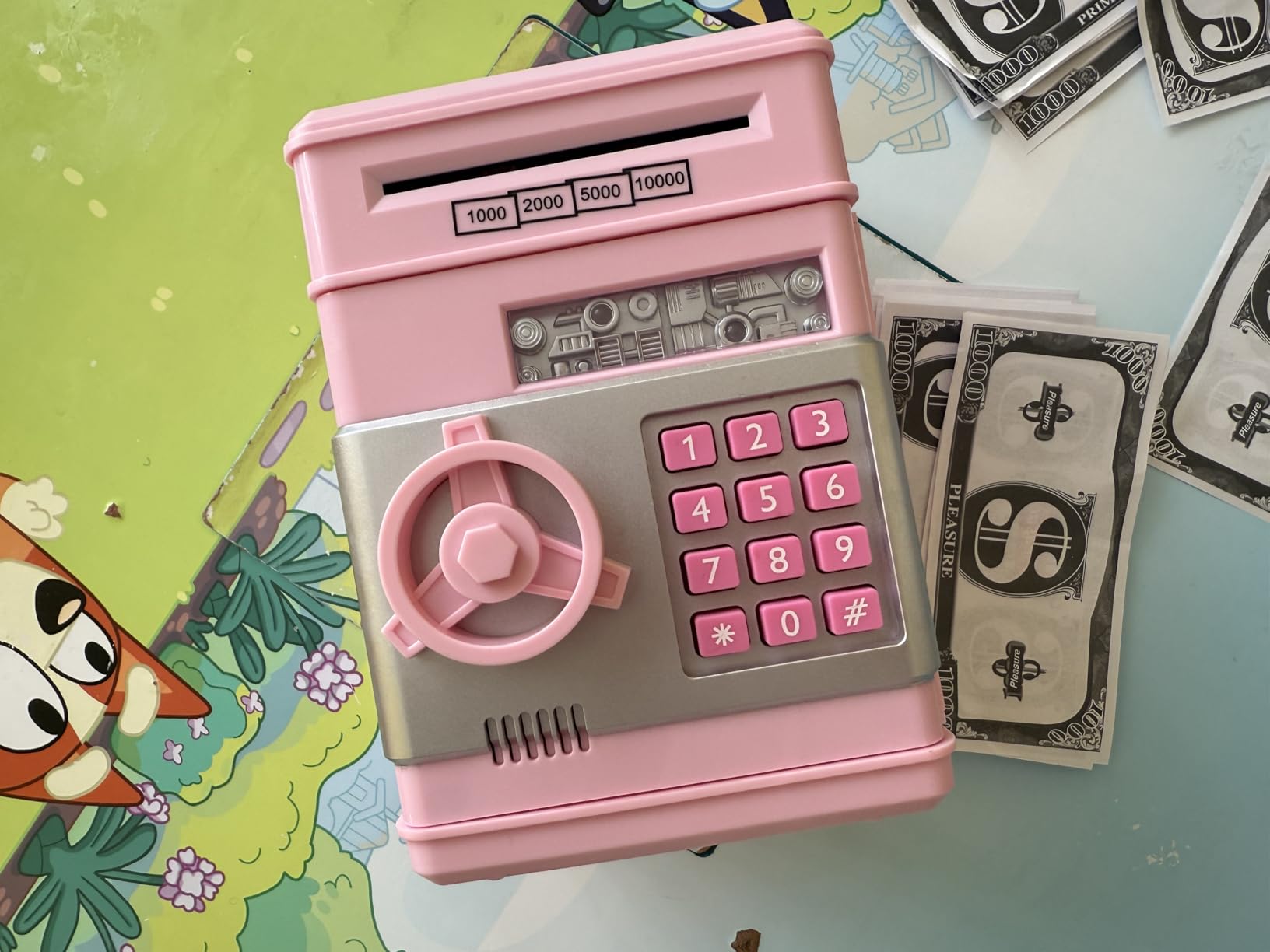 Kids Piggy Bank for Girls - Toys for 5 6 7 8 9 10 Year Old Girl Birthday Gifts - Electronic Piggy Bank ATM Machine Money Safe for Kids Toys Age 6-8-10 - Customer Photo 1