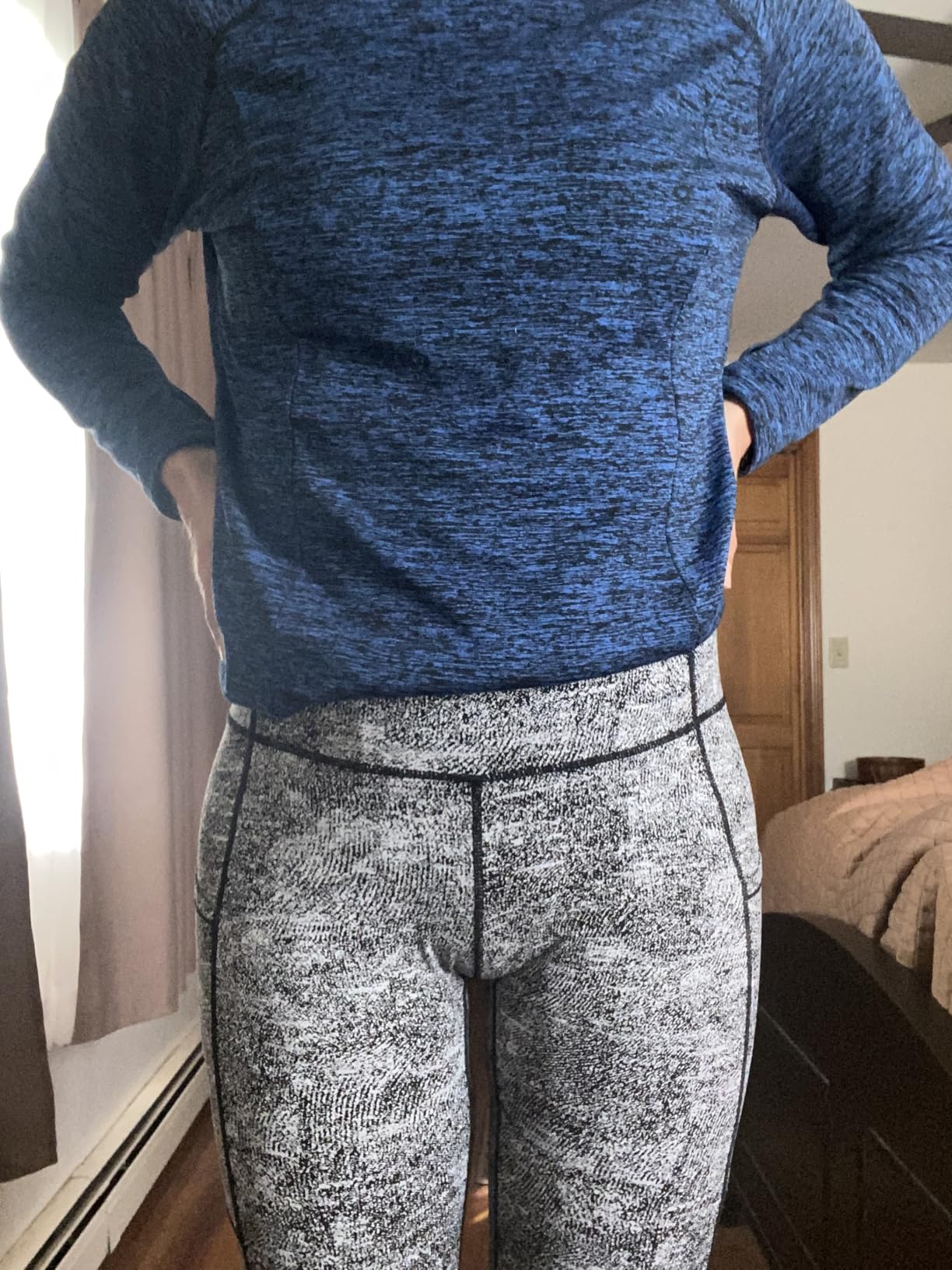 THE GYM PEOPLE Thick High Waist Yoga Pants with Pockets, Tummy Control Workout Running Yoga Leggings for Women - Customer Photo 2