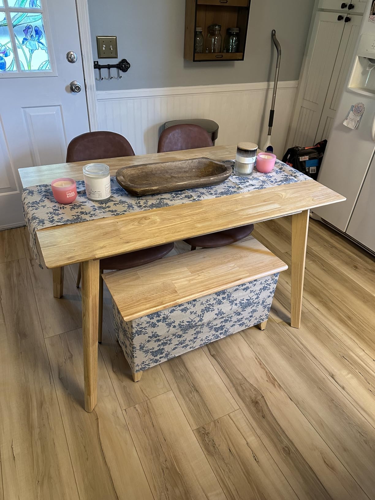 Amazon Basics FSC Certified Solid Wood Kitchen Rectangular Dining Table, Easy to Assemble, 29.5