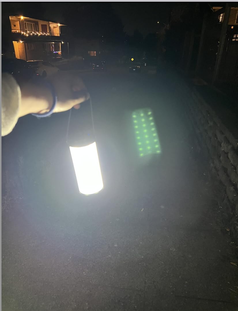 Glocusent 106 LED Camping Lights, Up to 80Hrs, 5000mAh Camping Lantern Rechargeable with 5 Brightness 3 Modes & SOS, IP68 Waterproof, Max 1200LM, Lanterns for Power Outages Hiking Emergency Hurricane Customer Review Glocusent 106 LED Camping Lights, Up to 80Hrs, 5000mAh Camping Lantern Rechargeable with 5 Brightness 3 Modes & SOS, IP68 Waterproof, Max 1200LM, Lanterns for Power Outages Hiking Emergency Hurricane - Customer Photo 2