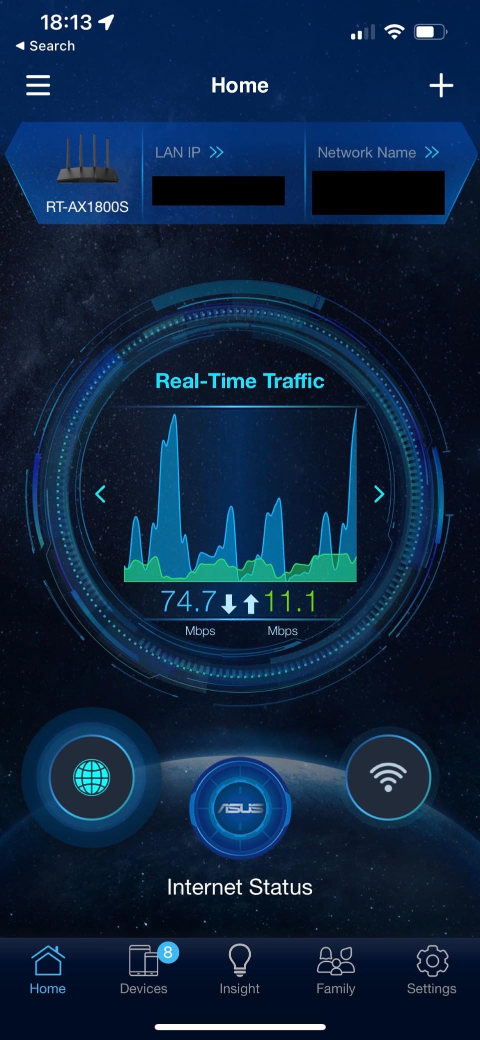 ASUS RT-AX1800S Dual Band WiFi 6 Extendable Router, Subscription-Free Network Security, Parental Control, Built-in VPN, AiMesh Compatible, Gaming & Streaming, Smart Home - Customer Photo 2