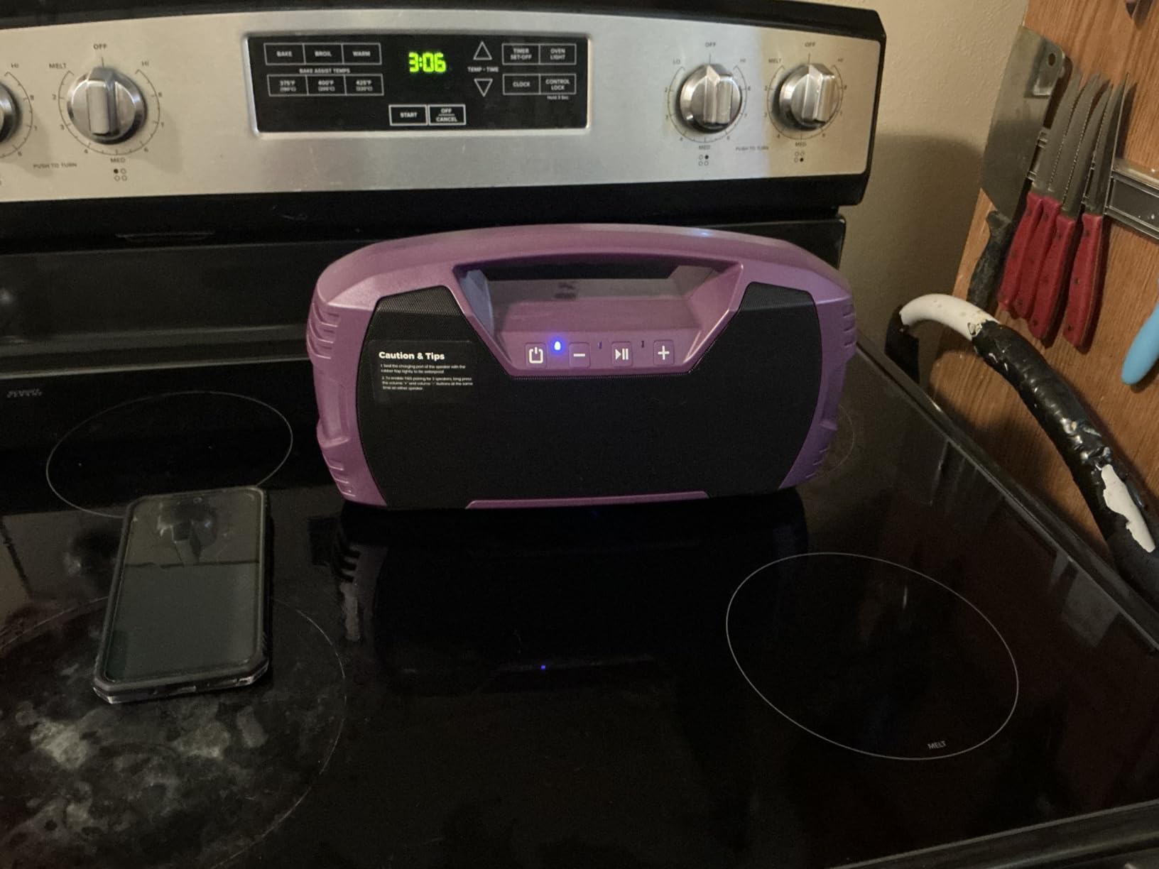 IPX7 Waterproof Bluetooth Speaker, 40W(60 Peak) Portable Wireless Speakers with Subwoofer, 32H Playtime, Stereo Loud Sound, Deep Bass, Bluetooth 5.0 with Handle for Pool, Beach, Outdoor, Gifts - Customer Photo 2