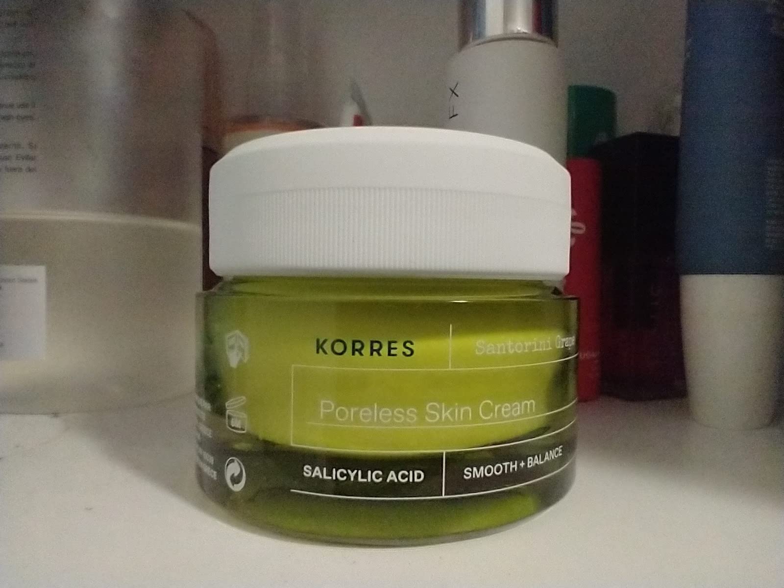 KORRES Santorini Grape Poreless Skin Care Cream, Gel Face Moisturizer with Hyaluronic acid and Salicylic Acid, Pore Minimizer, Hydration for Dry, Oily & Sensitive Skin, 1.35 fl oz Stocking Stuffer - Customer Photo 1
